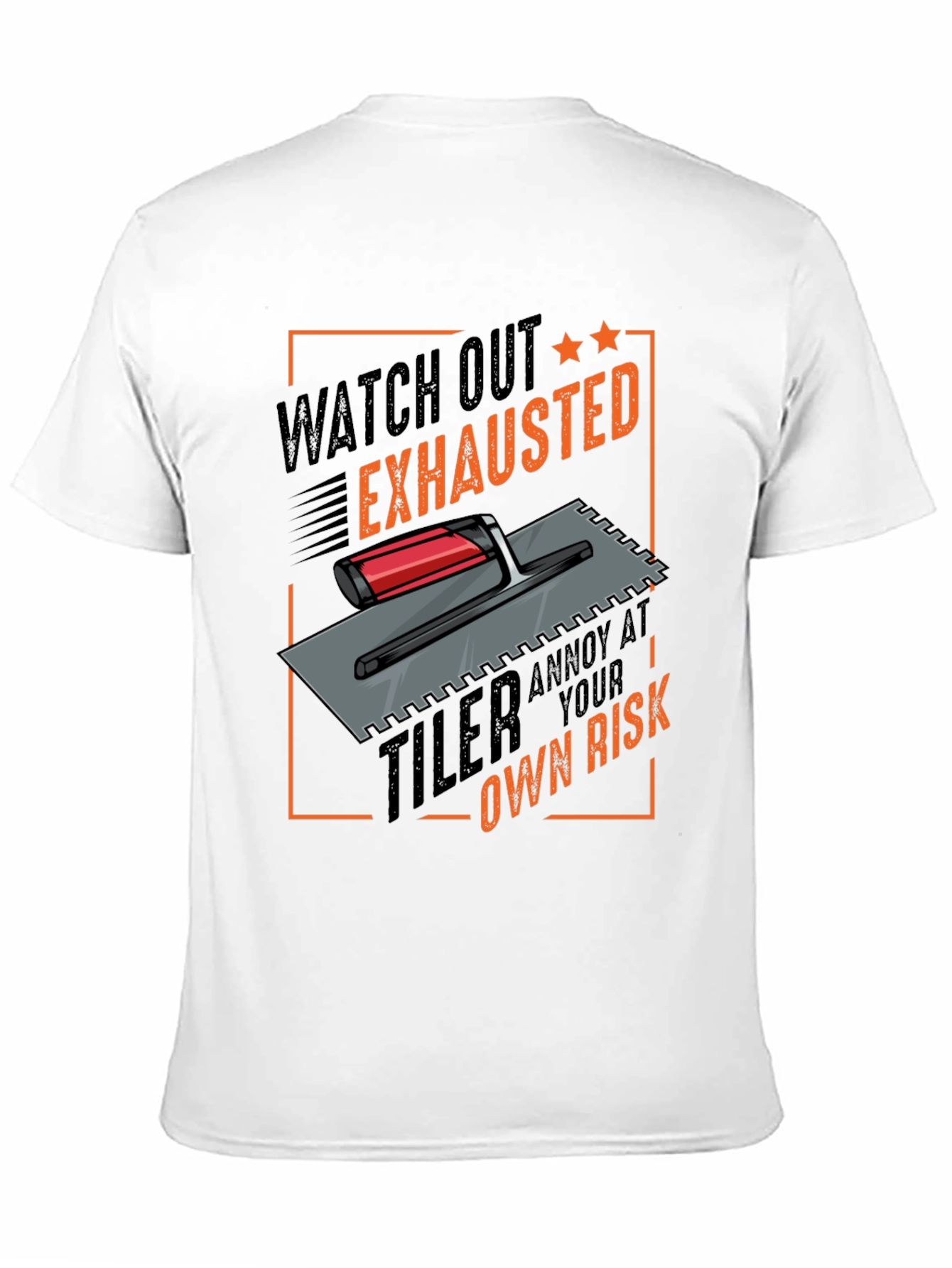 Exhausted Tiler Black T-Shirt