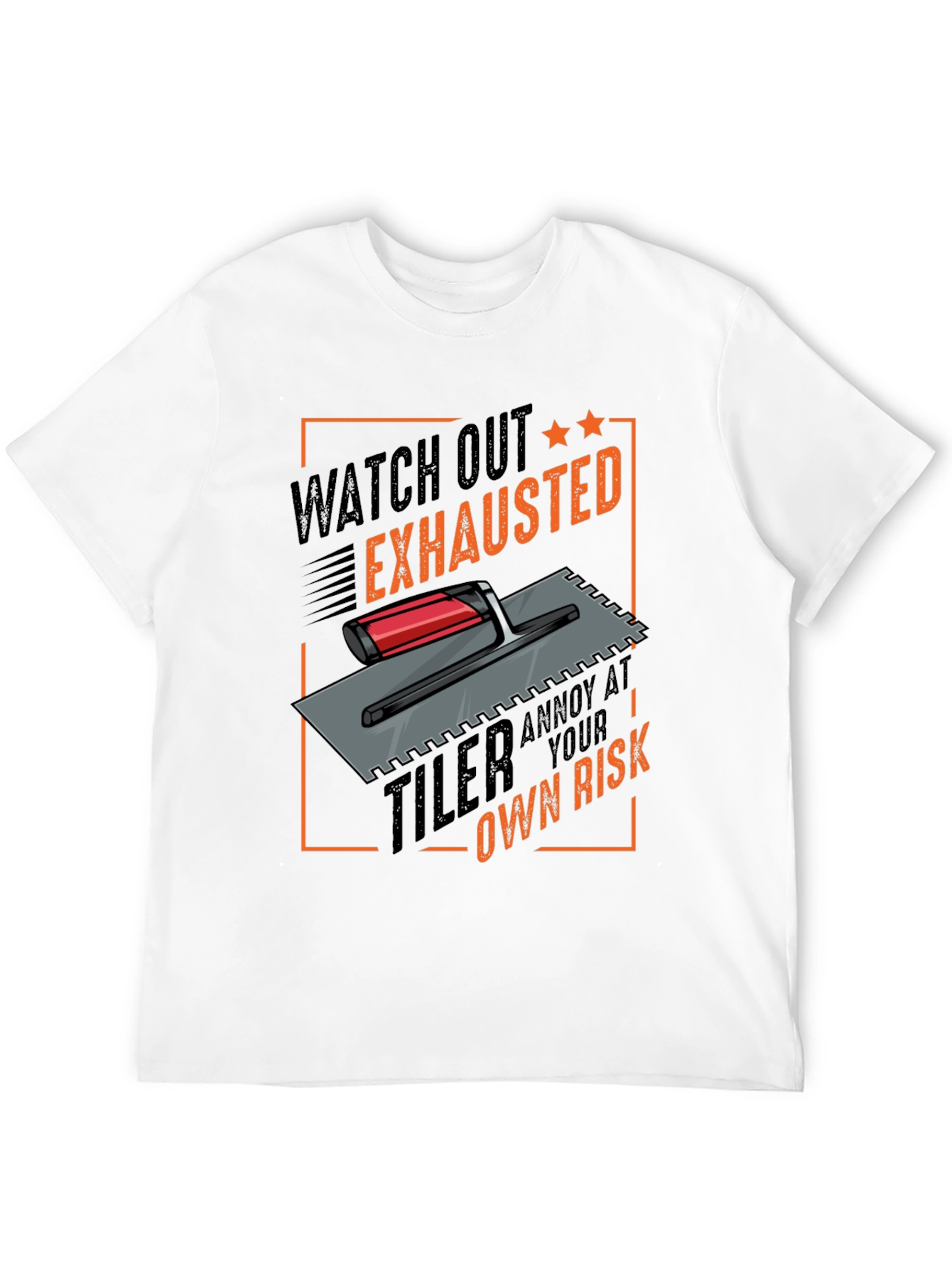 Exhausted Tiler Black T-Shirt