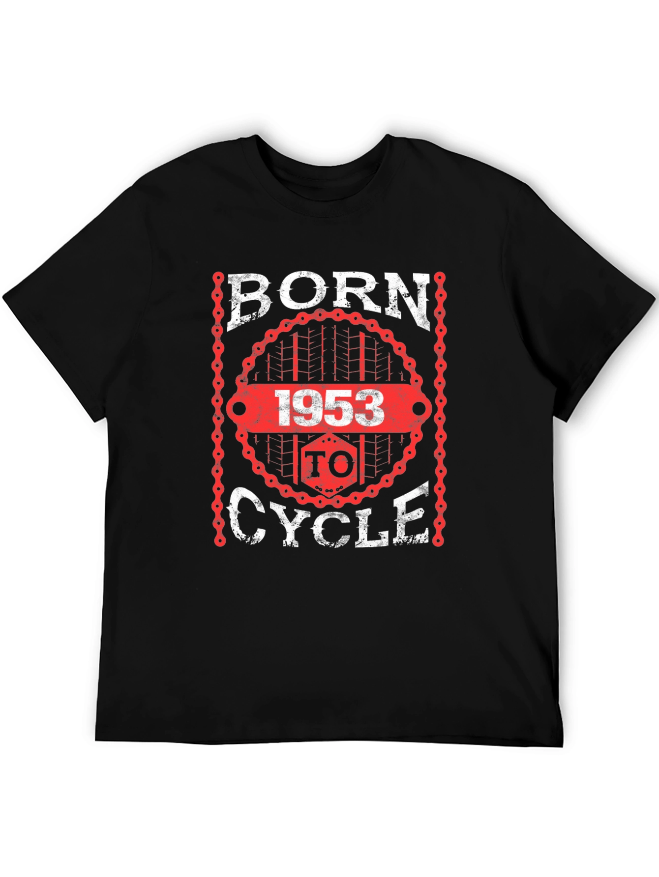 Born 1953 To Cycle Black Graphic T-Shirt