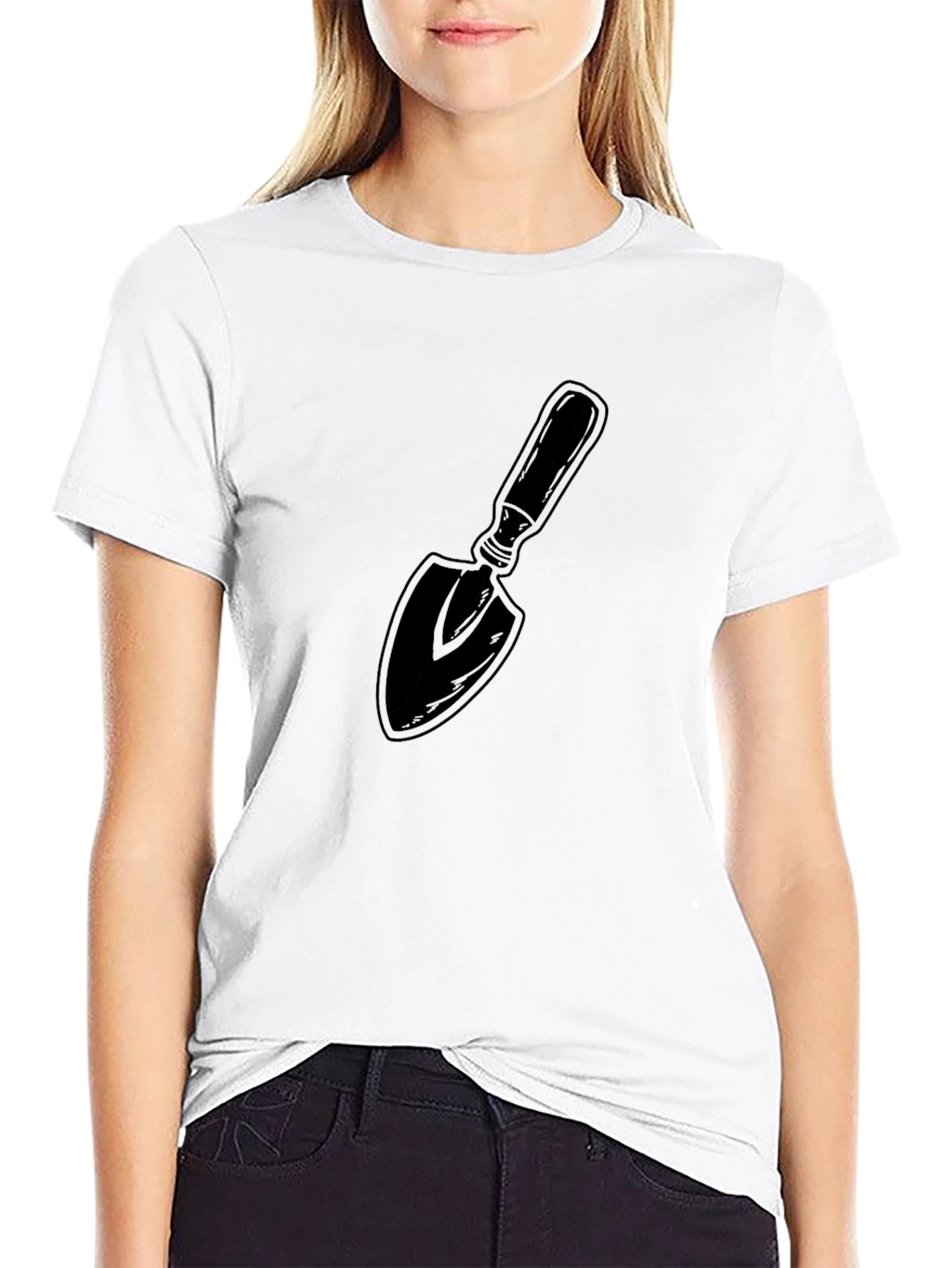 Gardening Trowel Graphic Tee - Black Cotton T-Shirt