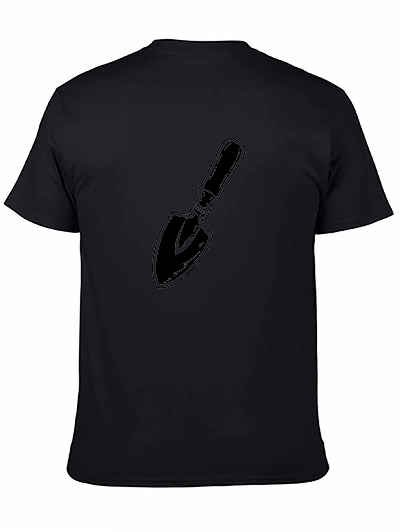 Gardening Trowel Graphic Tee - Black Cotton T-Shirt
