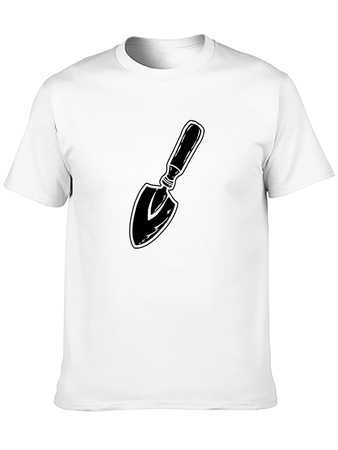 Gardening Trowel Graphic Tee - Black Cotton T-Shirt