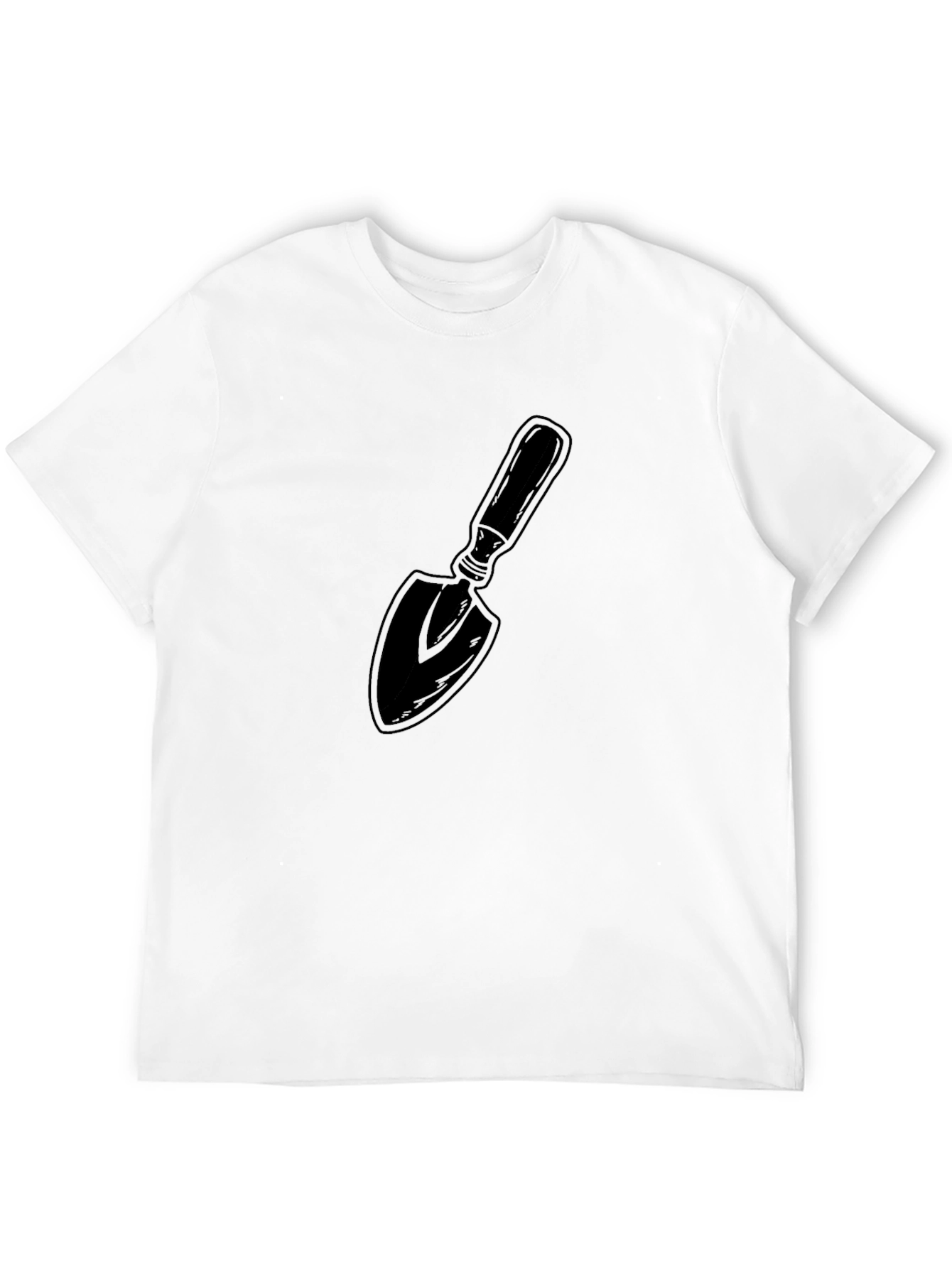Gardening Trowel Graphic Tee - Black Cotton T-Shirt