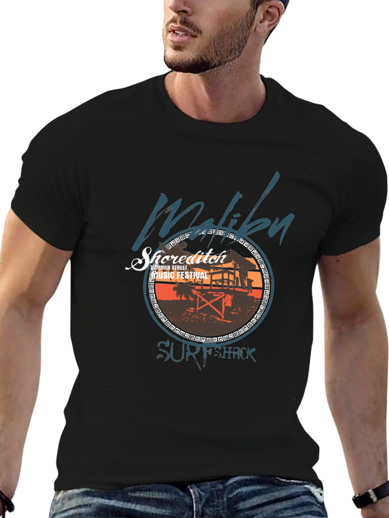 Malibu Surf Shack Music Festival Graphic T-Shirt