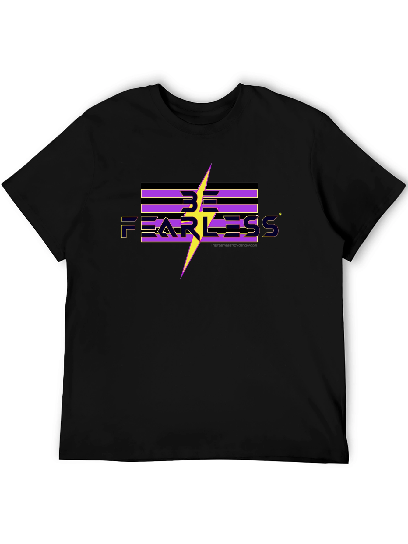 Be Fearless Graphic Tee - Black Cotton T-Shirt