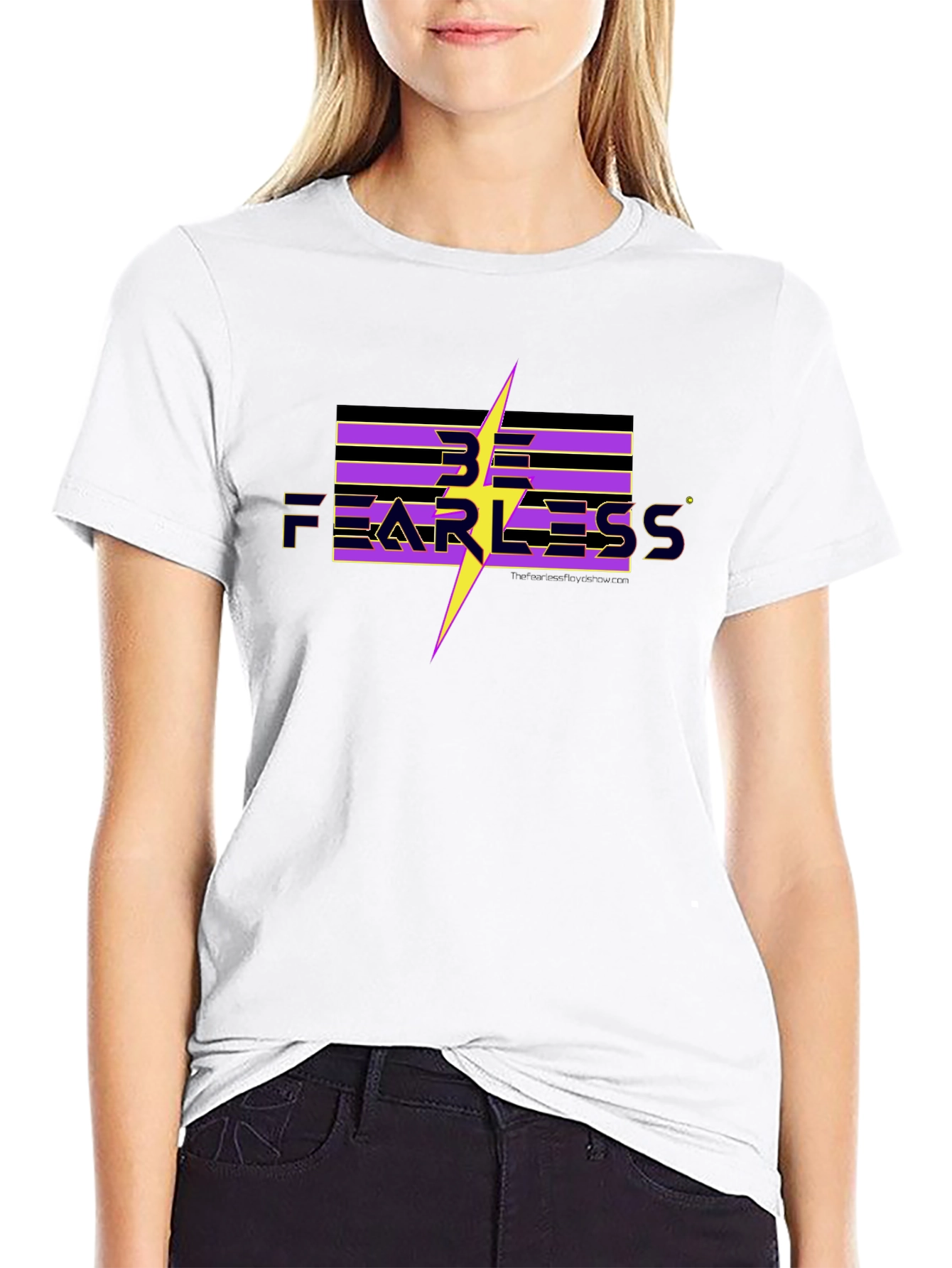 Be Fearless Graphic Tee - Black Cotton T-Shirt