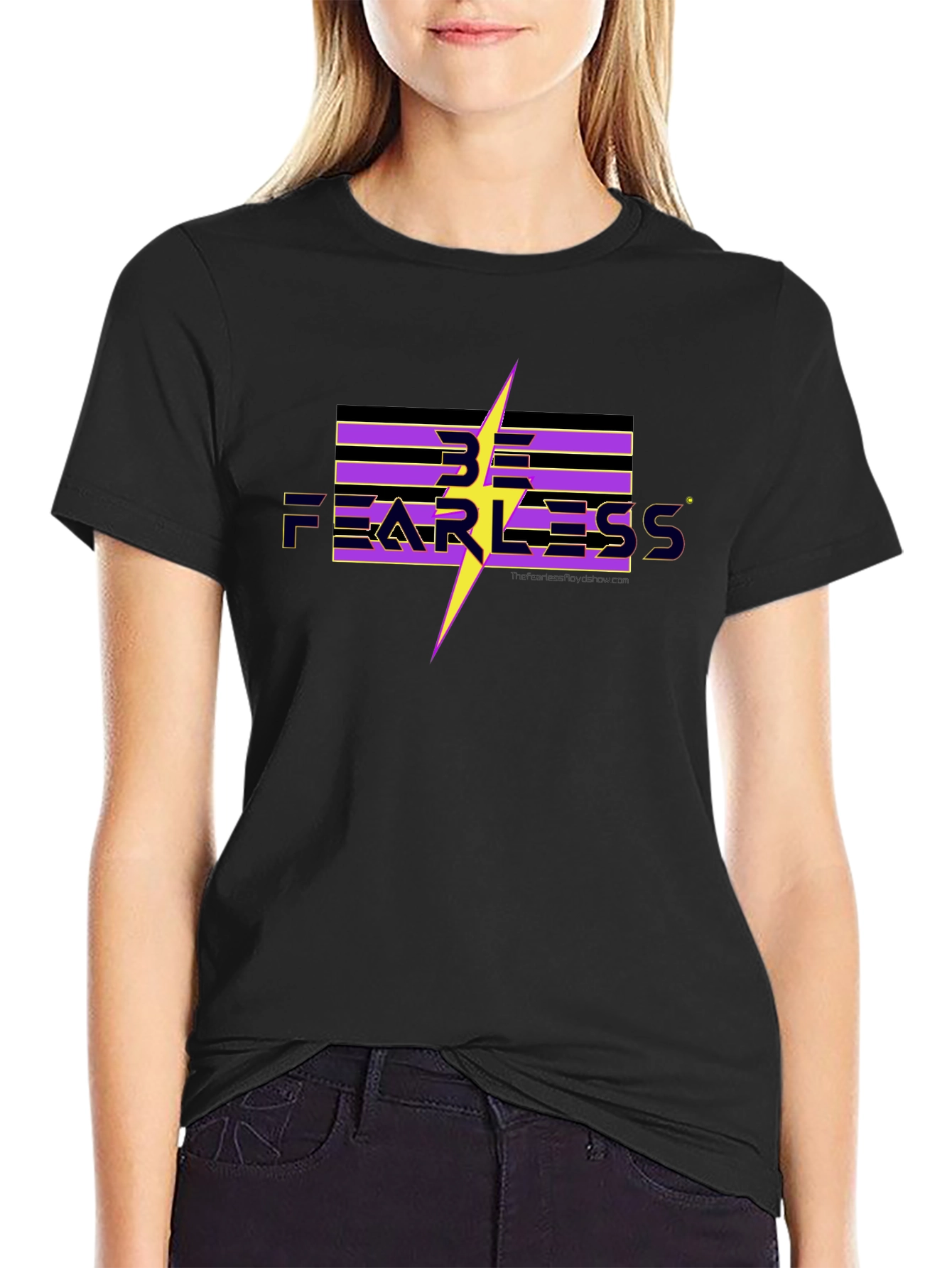 Be Fearless Graphic Tee - Black Cotton T-Shirt
