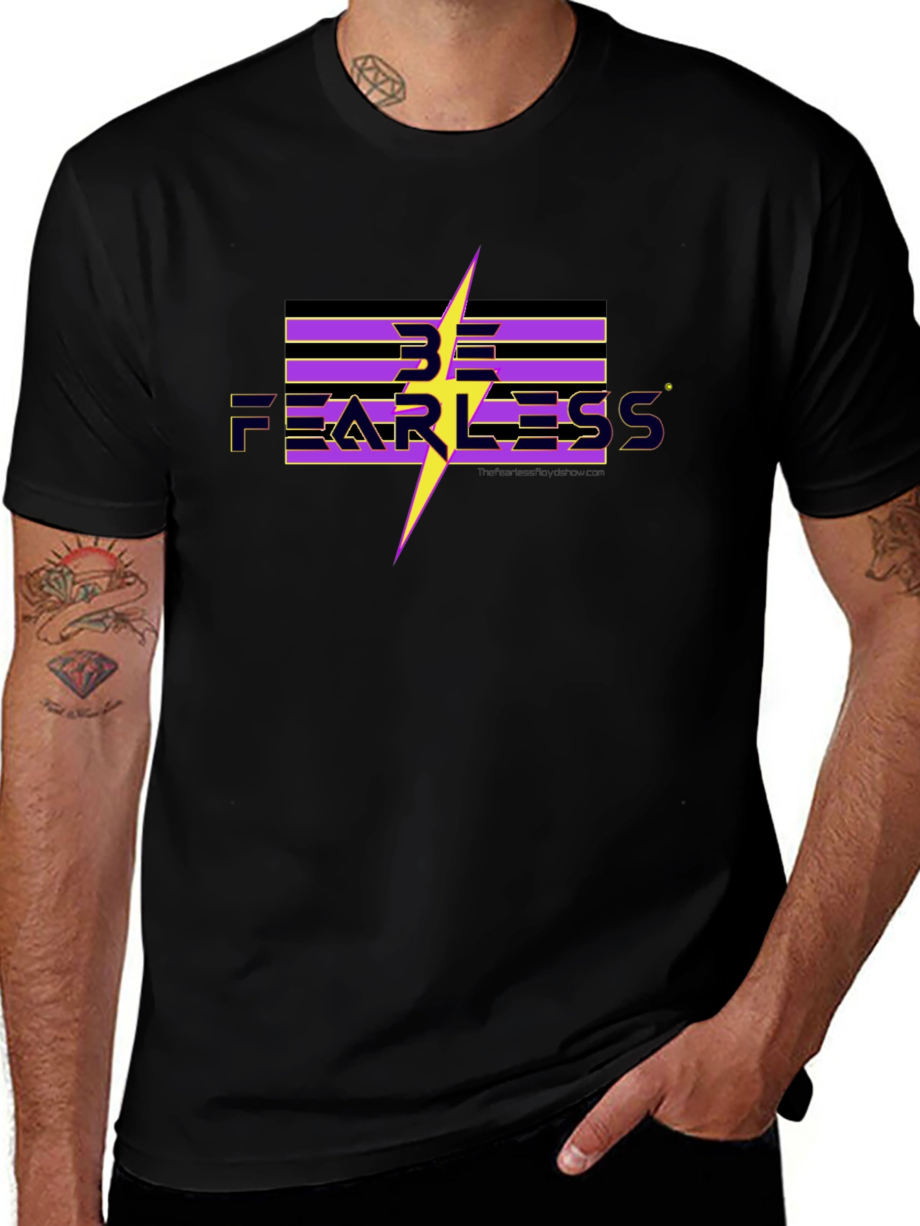 Be Fearless Graphic Tee - Black Cotton T-Shirt
