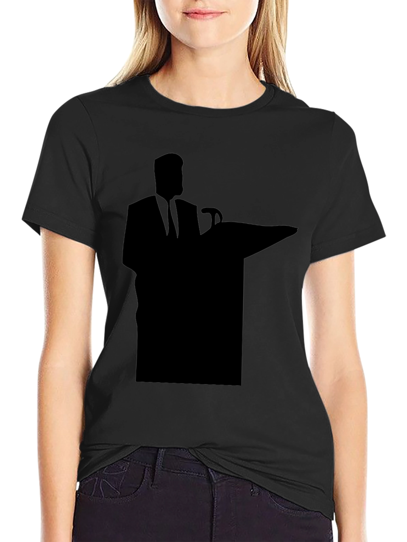 Silhouette Speaker Graphic Tee - Black