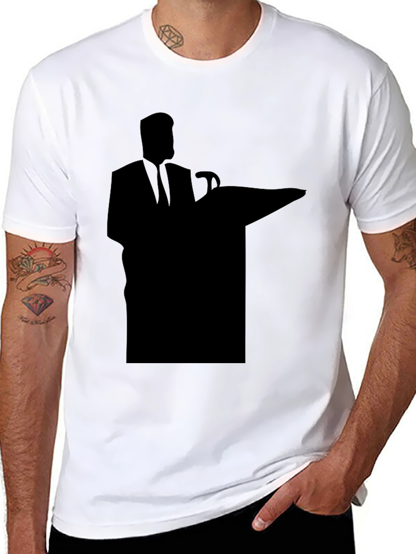Silhouette Speaker Graphic Tee - Black