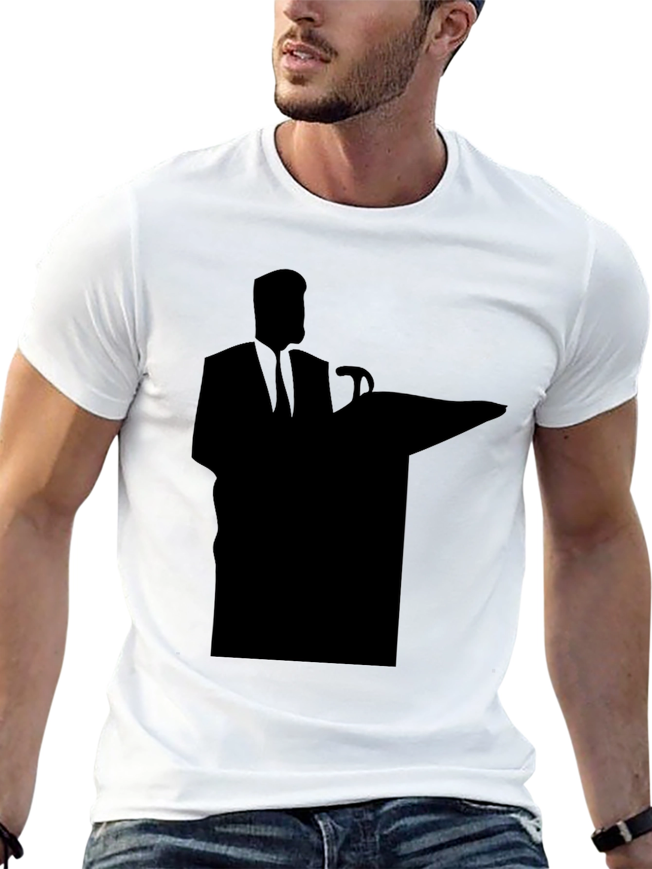 Silhouette Speaker Graphic Tee - Black