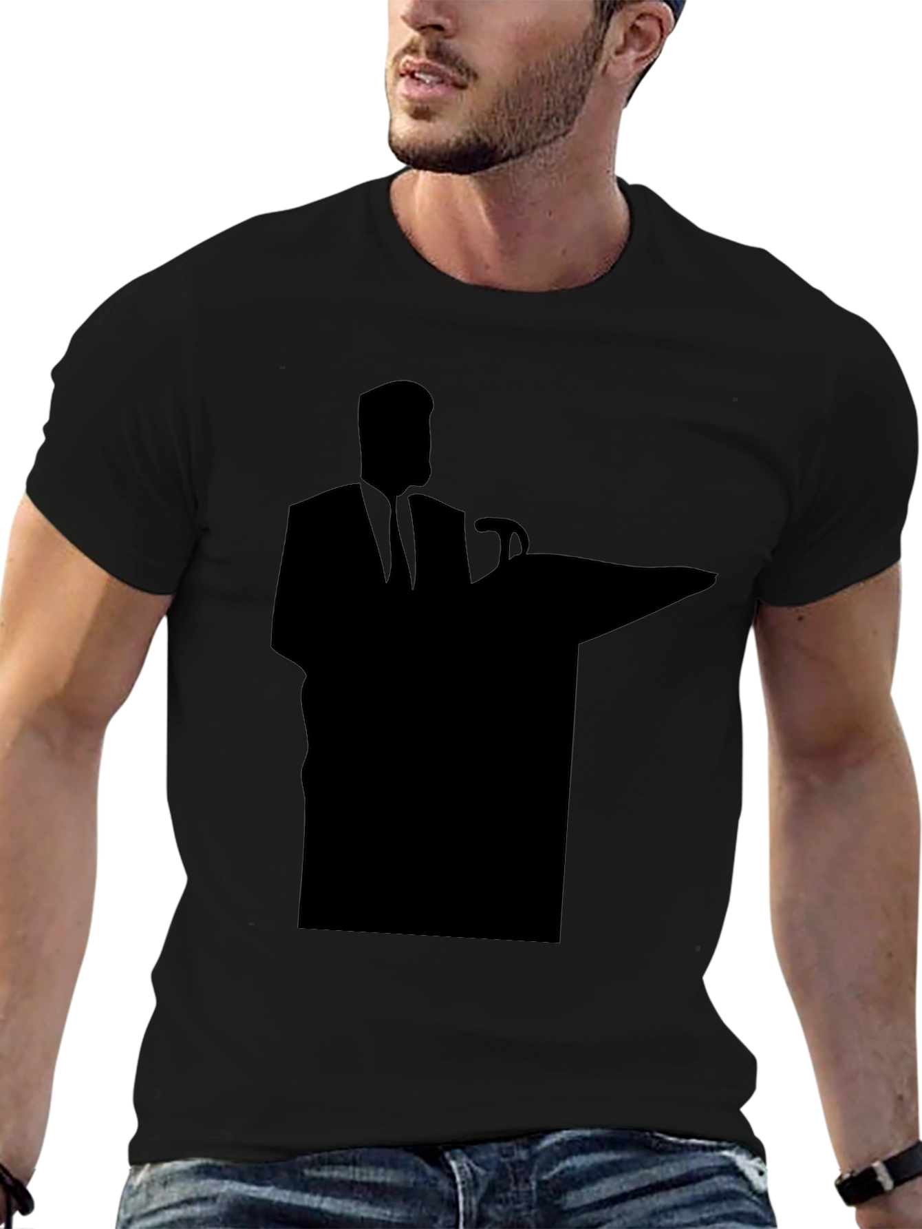 Silhouette Speaker Graphic Tee - Black