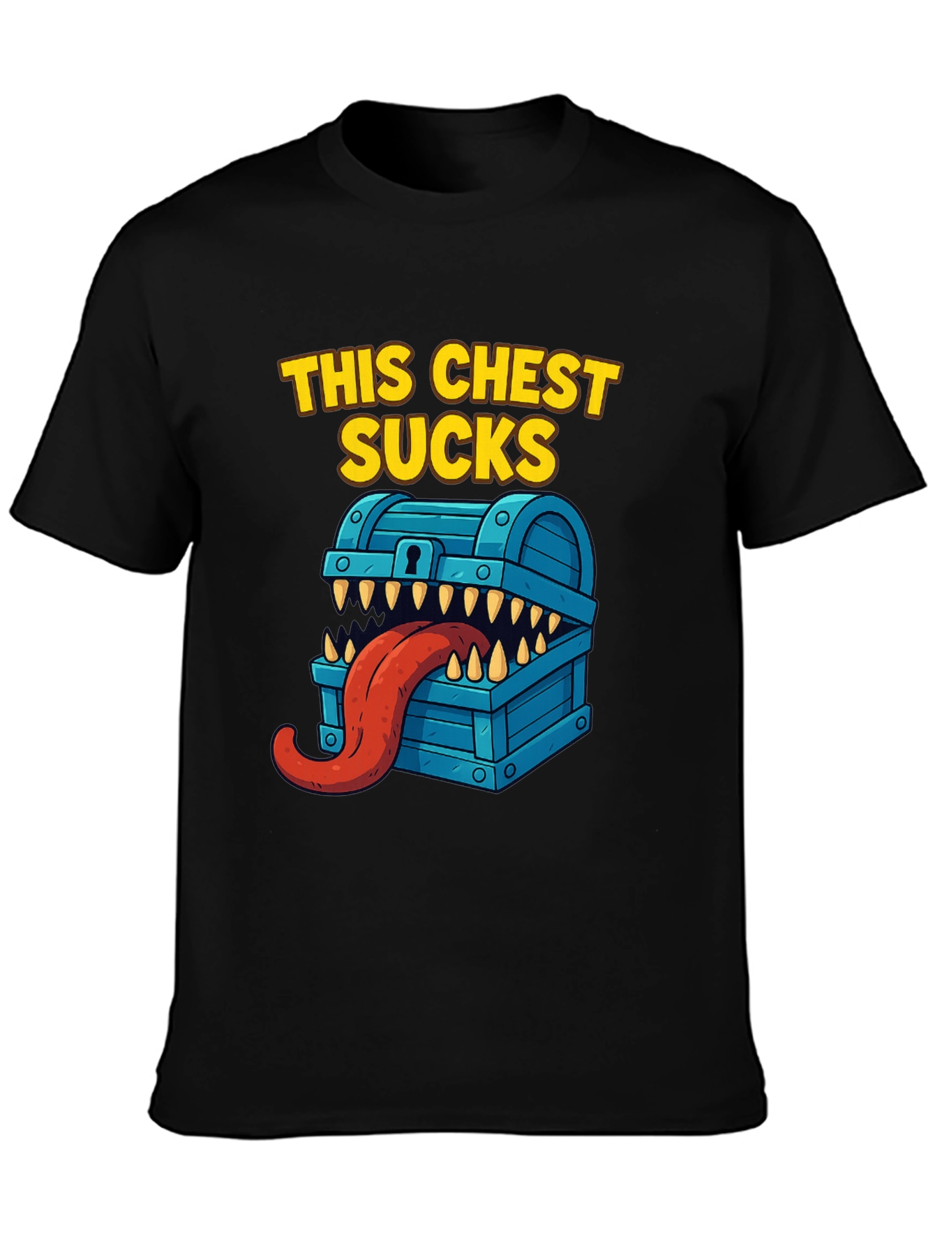 This Chest Sucks Black Graphic T-Shirt