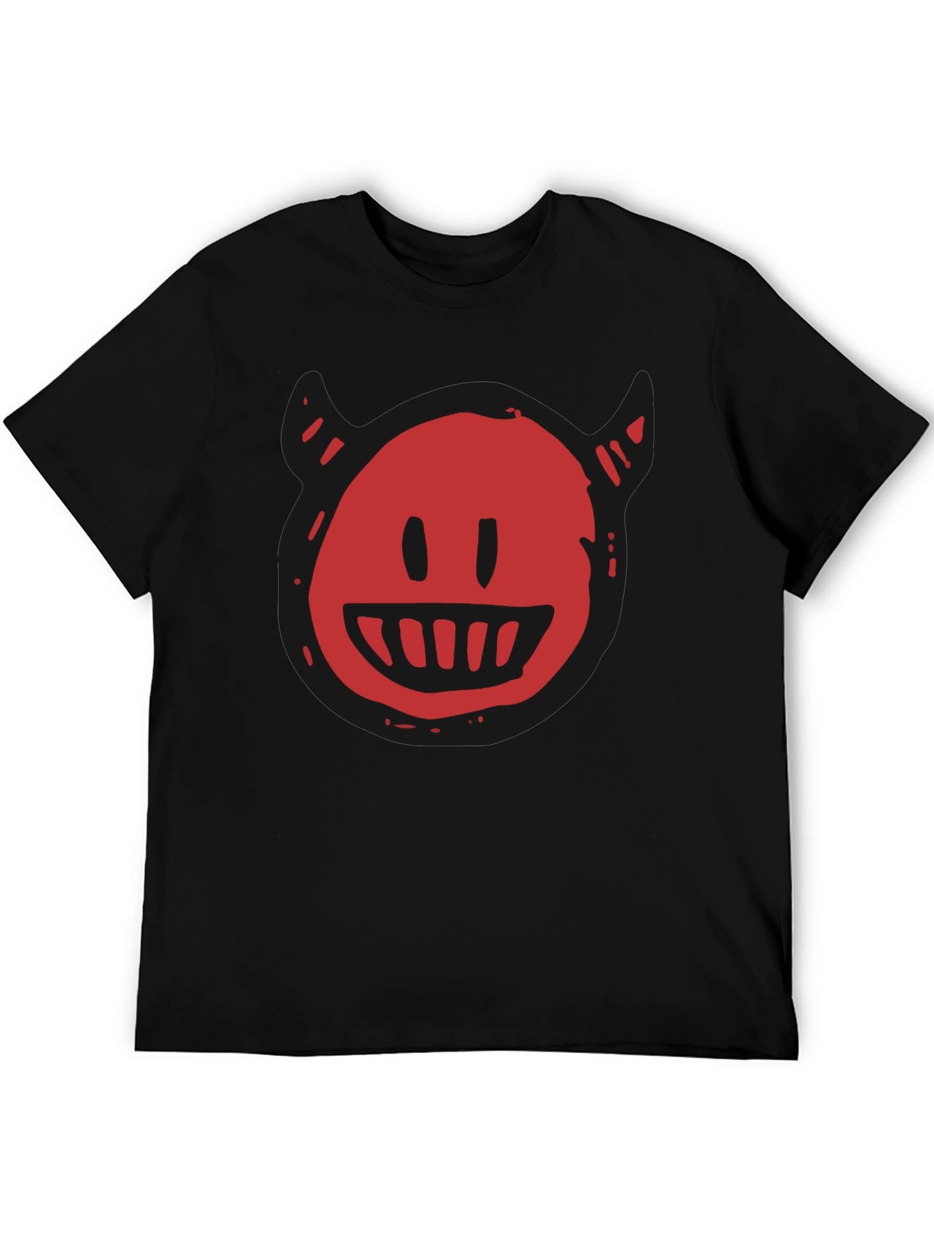 Devil Smiley Graphic T-Shirt - Mens