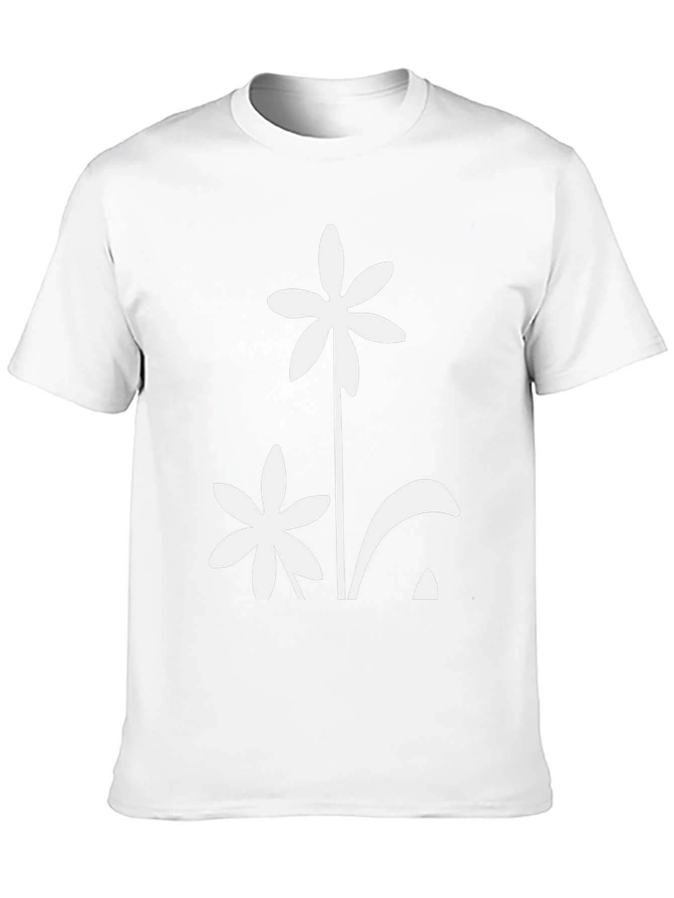 Black Floral Graphic T-Shirt - Modern Style