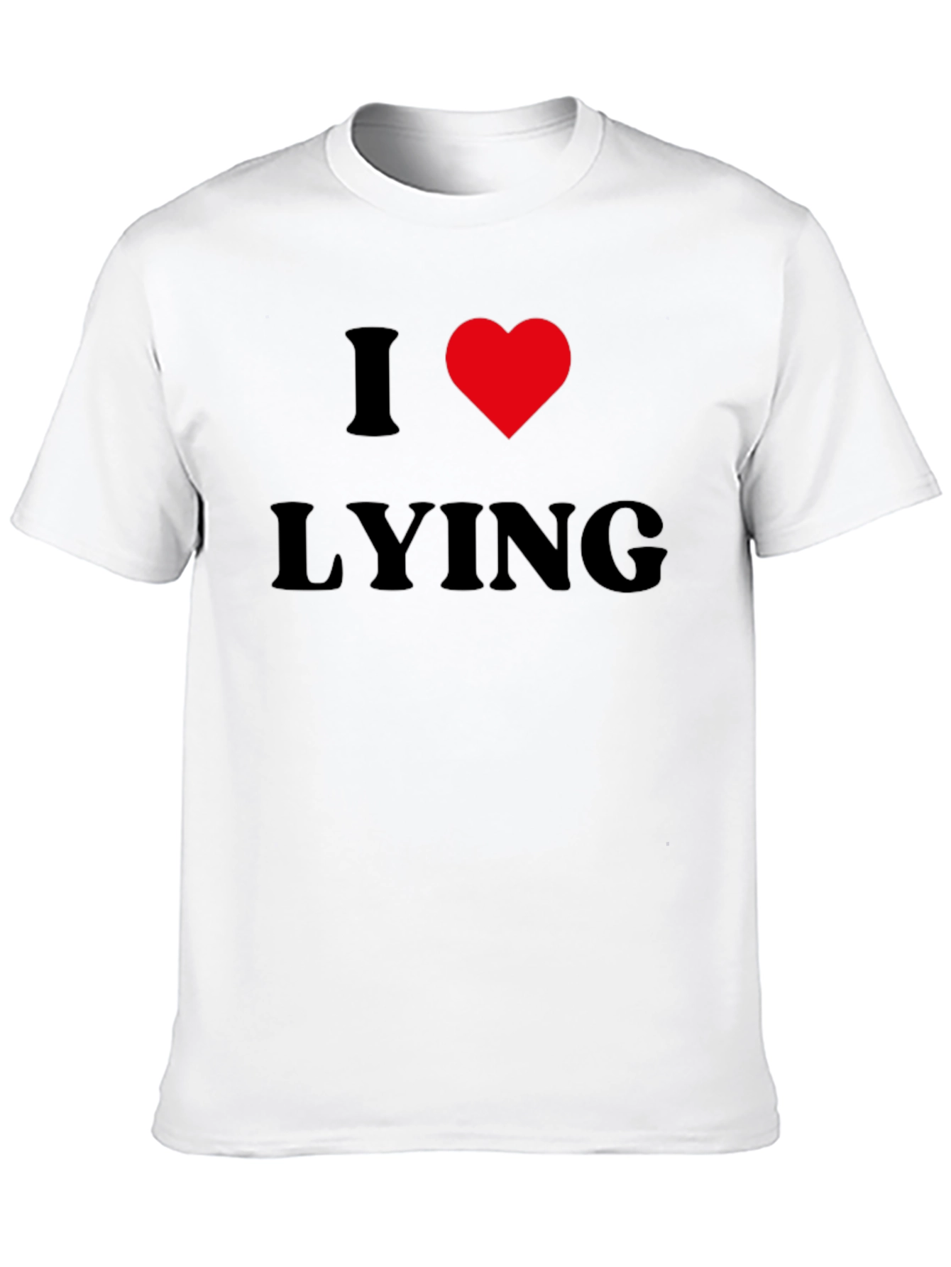I Heart Lying Graphic Tee - Black Casual T-Shirt