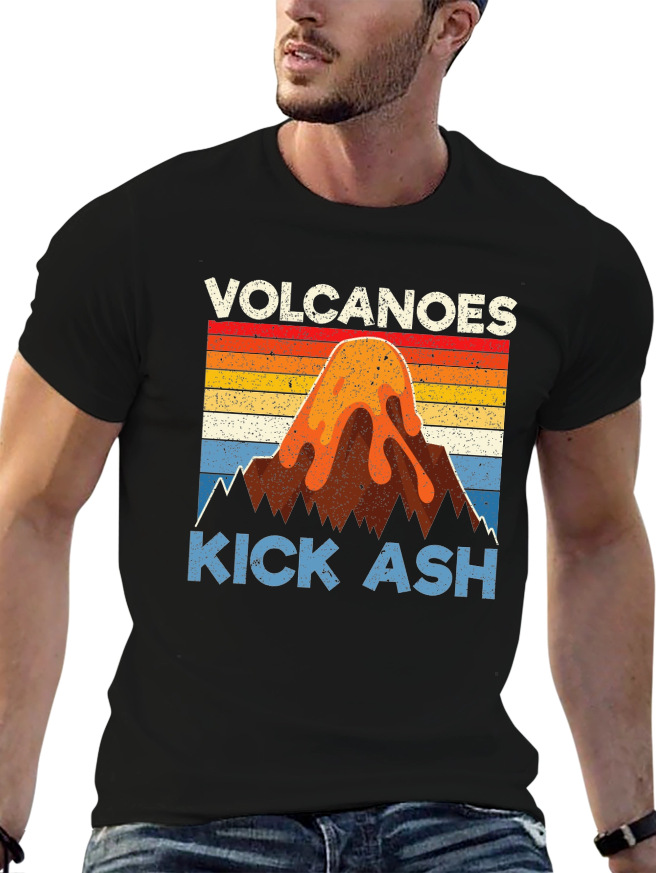 Volcanoes Kick Ash Graphic T-Shirt