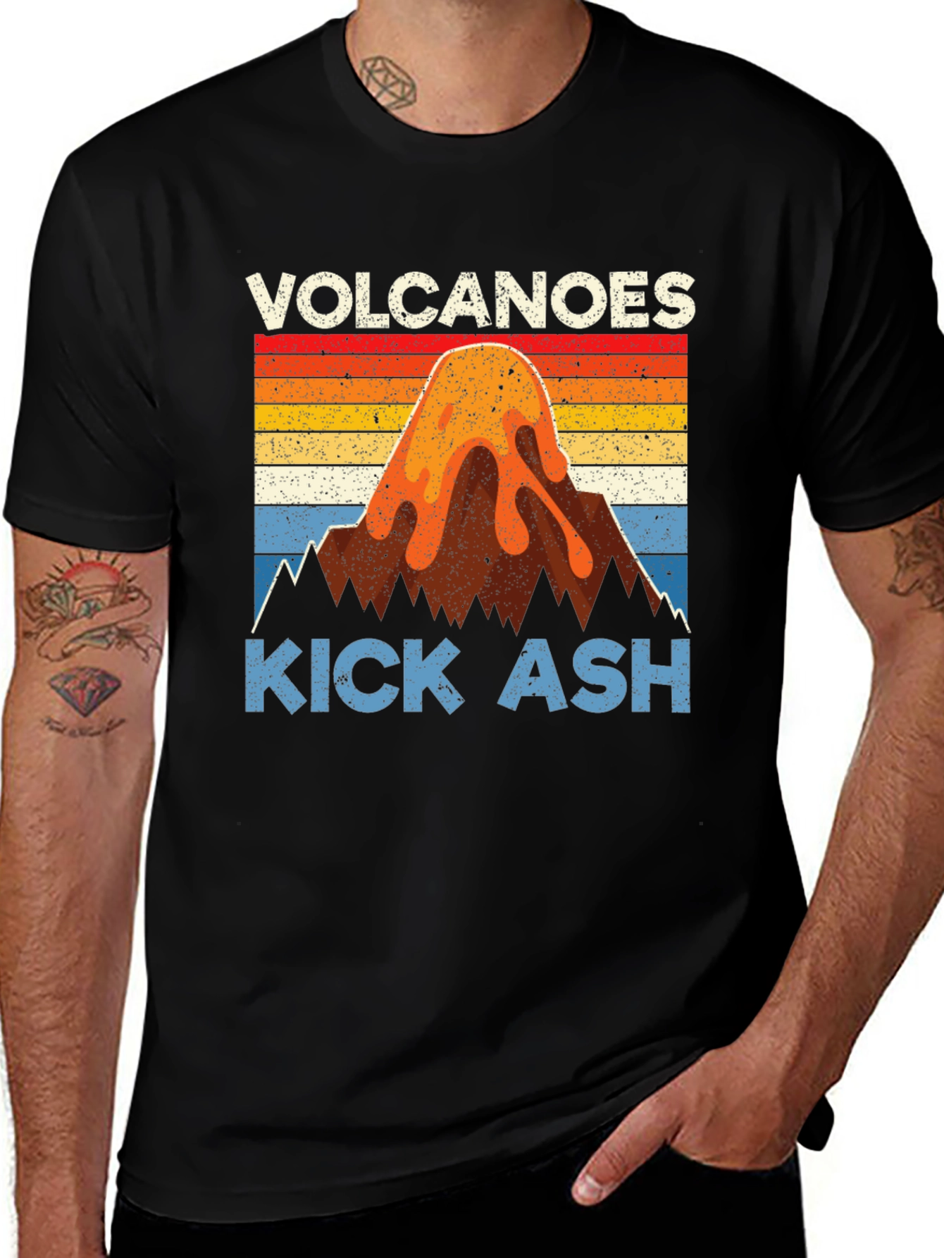 Volcanoes Kick Ash Graphic T-Shirt