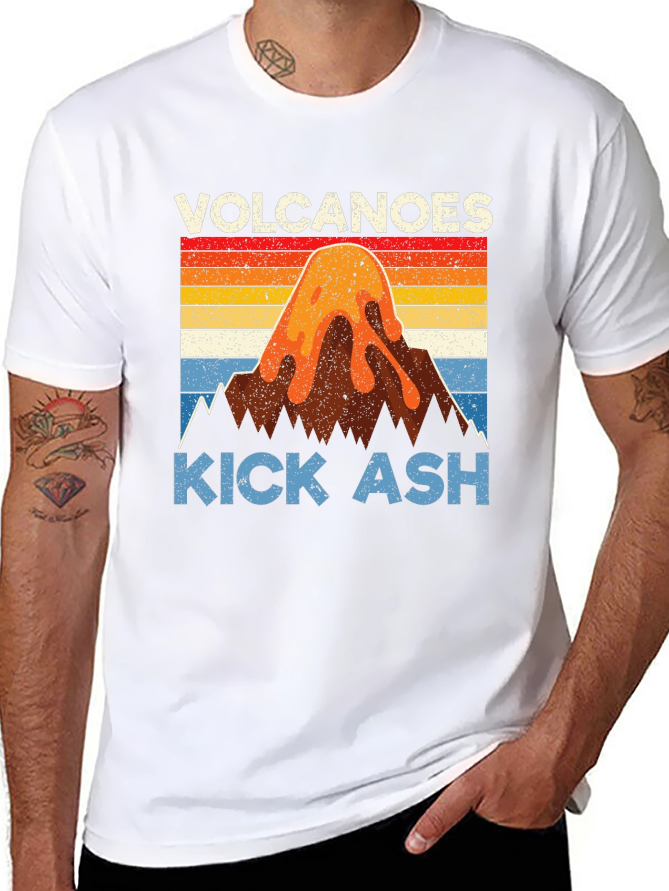 Volcanoes Kick Ash Graphic T-Shirt