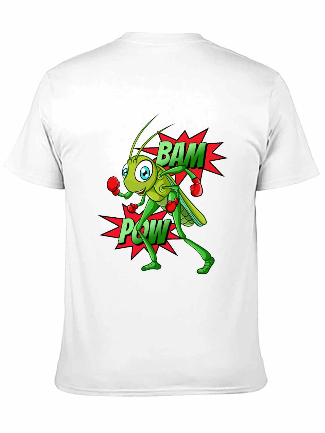 Funny Boxing Grasshopper Black T-Shirt
