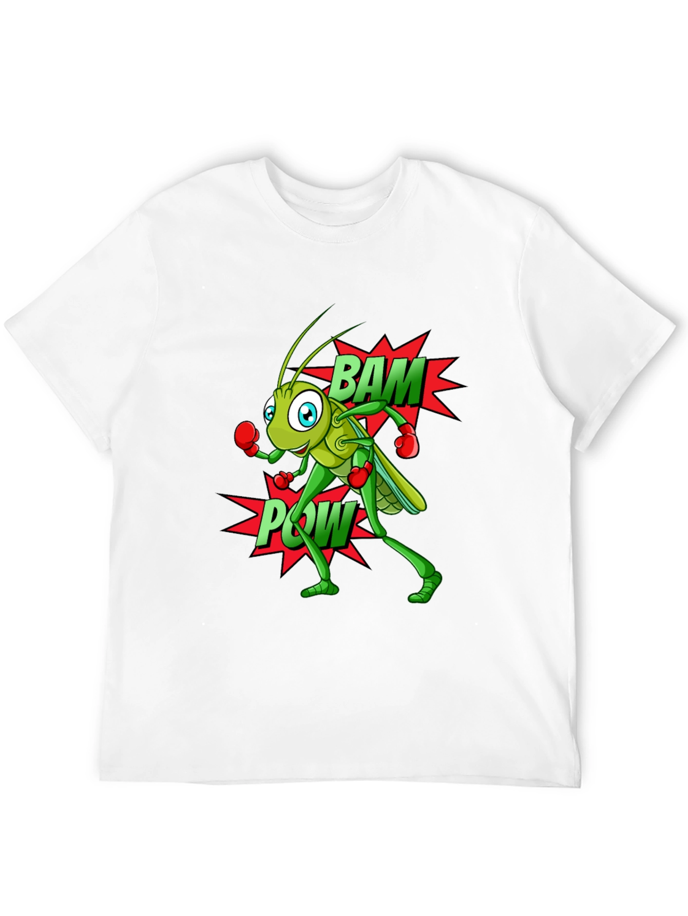 Funny Boxing Grasshopper Black T-Shirt