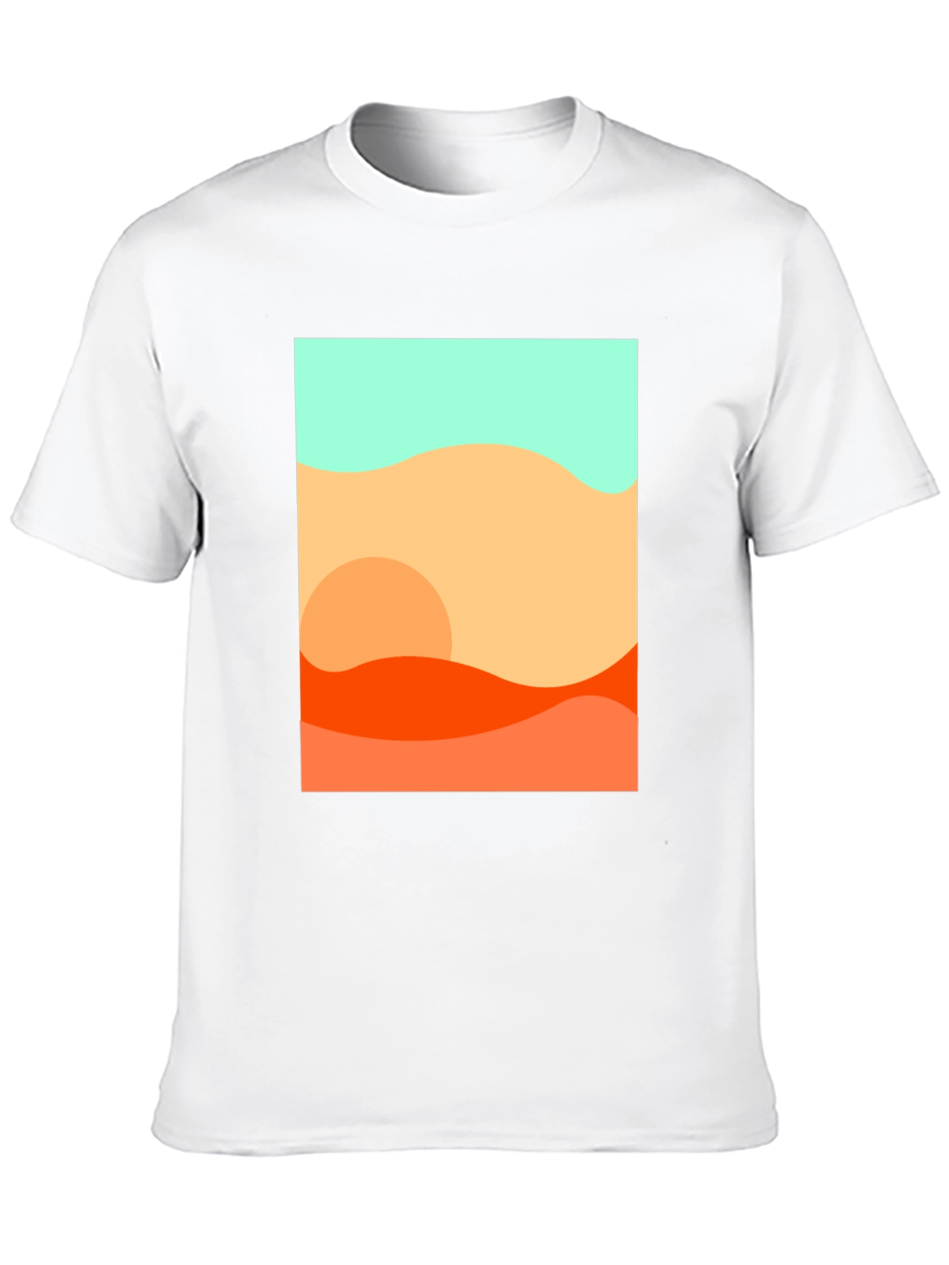 Abstract Desert Graphic Tee - Modern Black T-Shirt