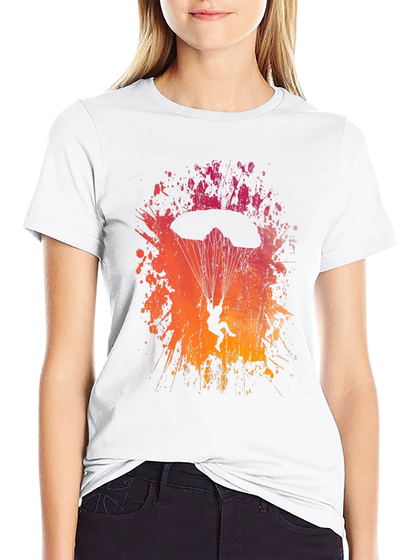 Paragliding Silhouette Graphic Tee