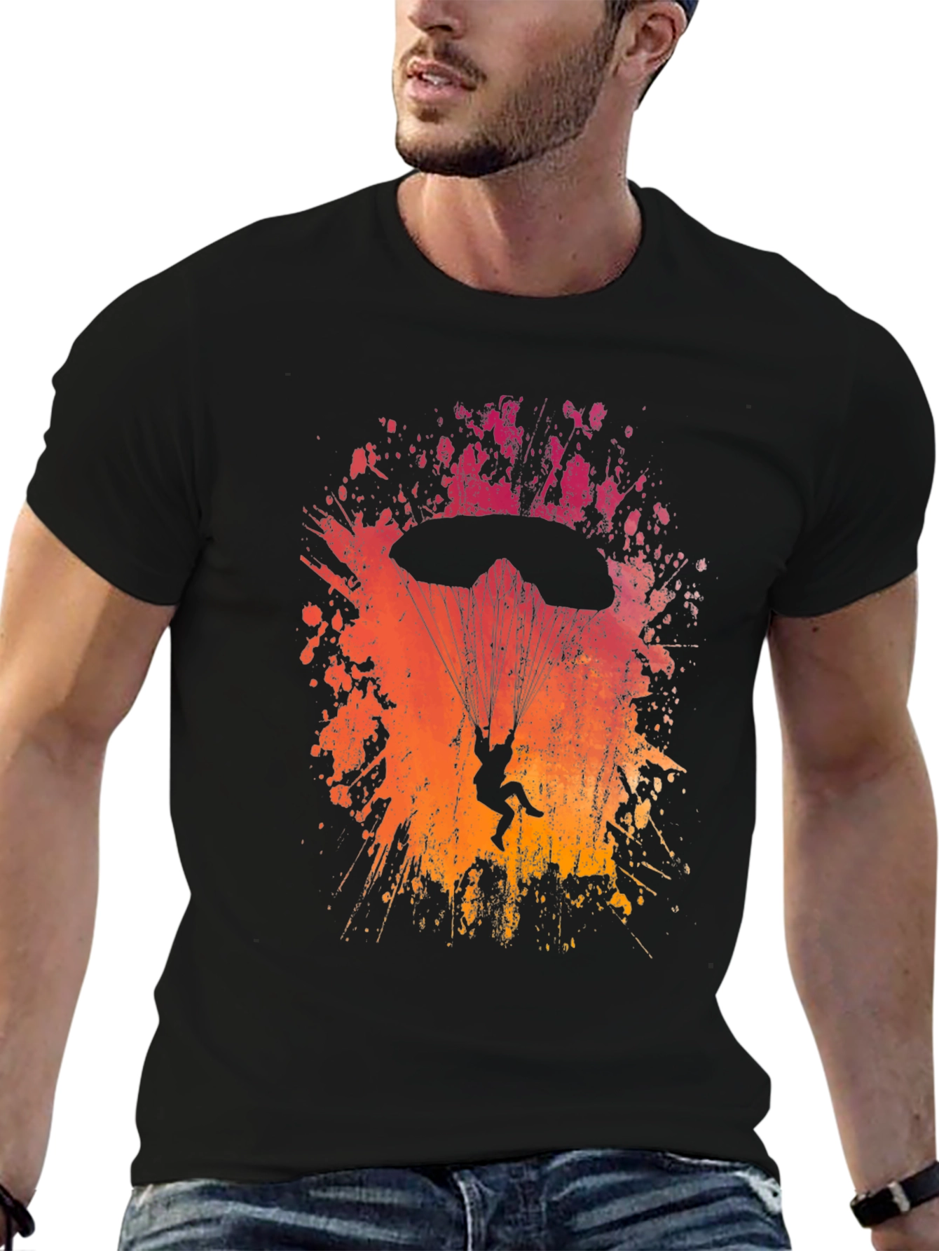 Paragliding Silhouette Graphic Tee