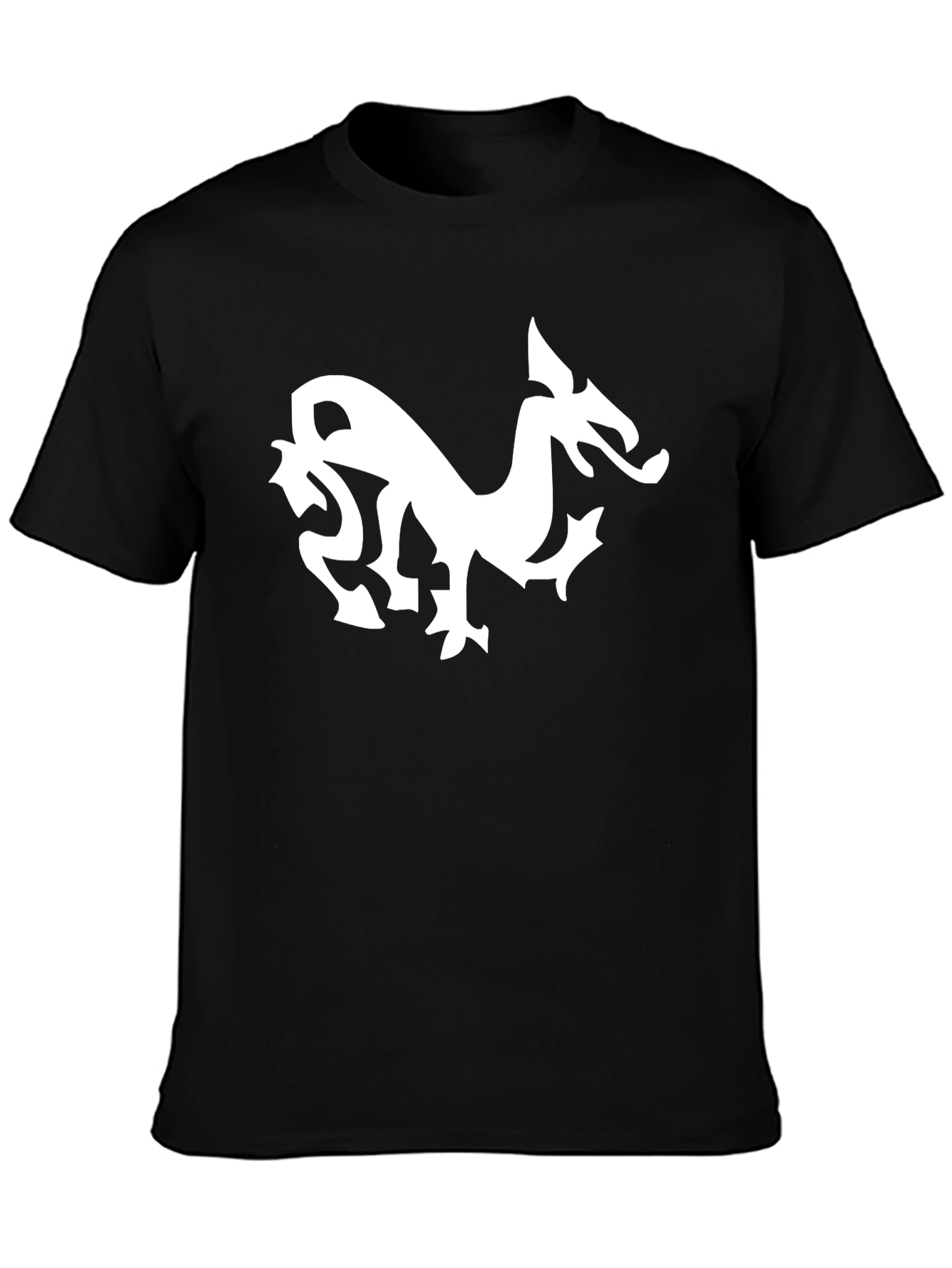 Dragon Graphic Tee - Black Cotton Blend