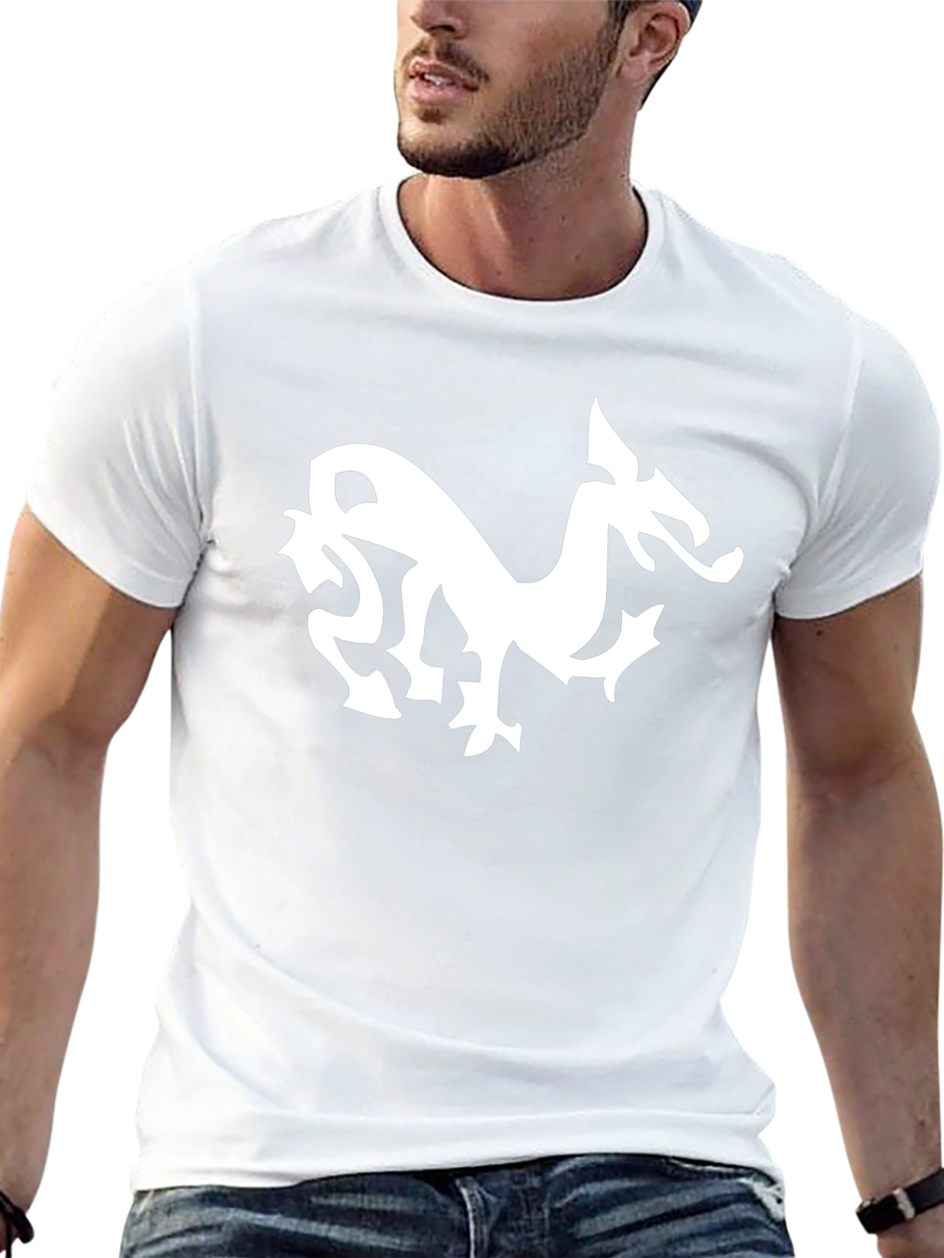 Dragon Graphic Tee - Black Cotton Blend