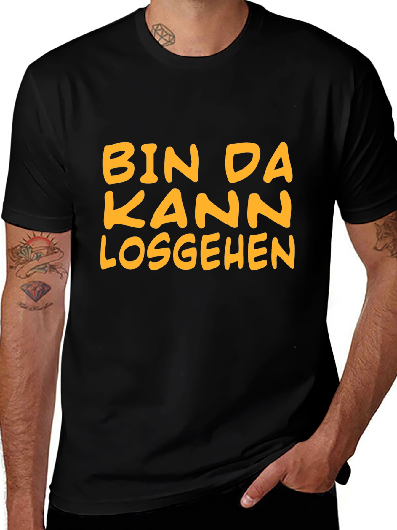 Bin Da Kann Losgehen Black T-Shirt