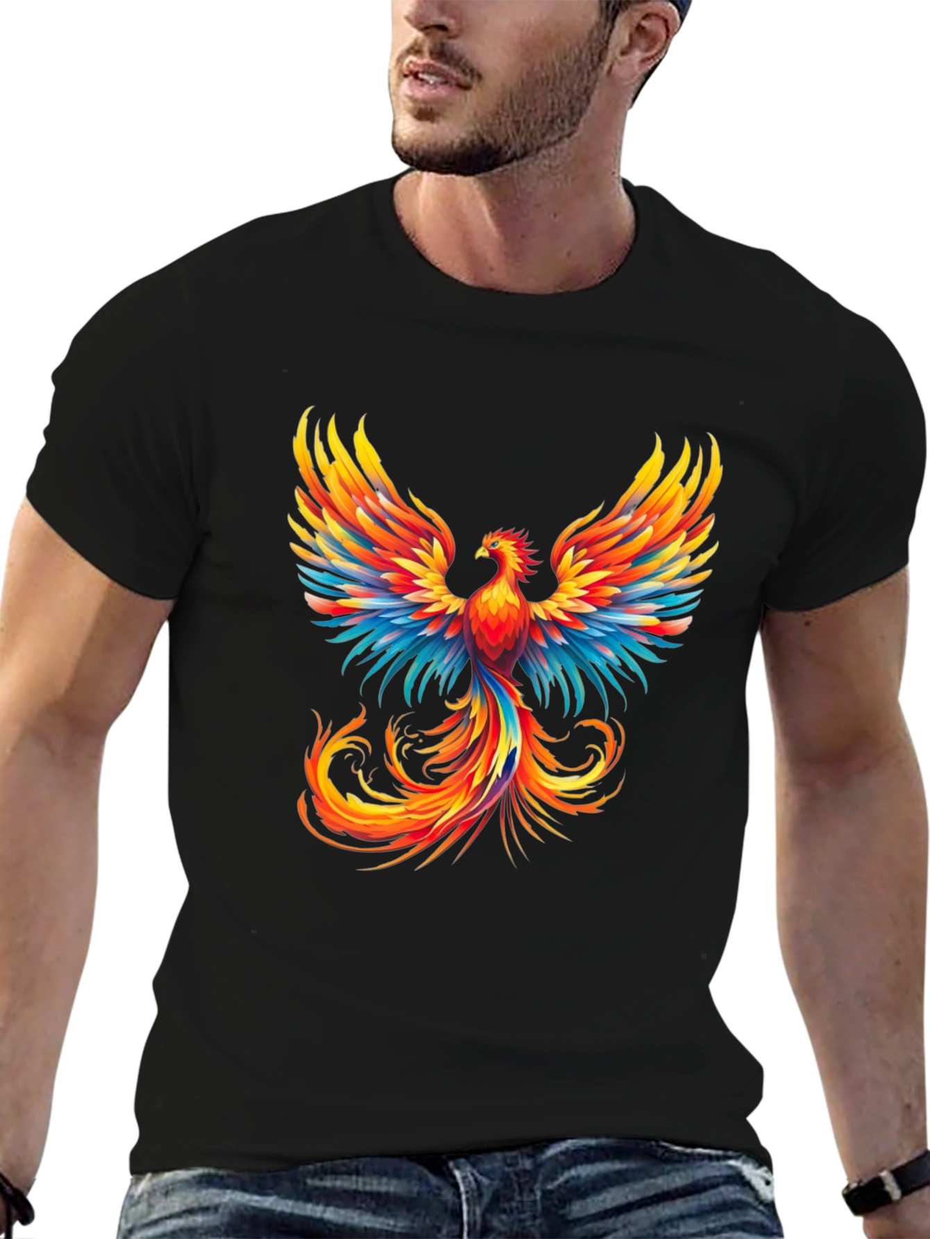 Phoenix Graphic Tee - Bold Firebird Design