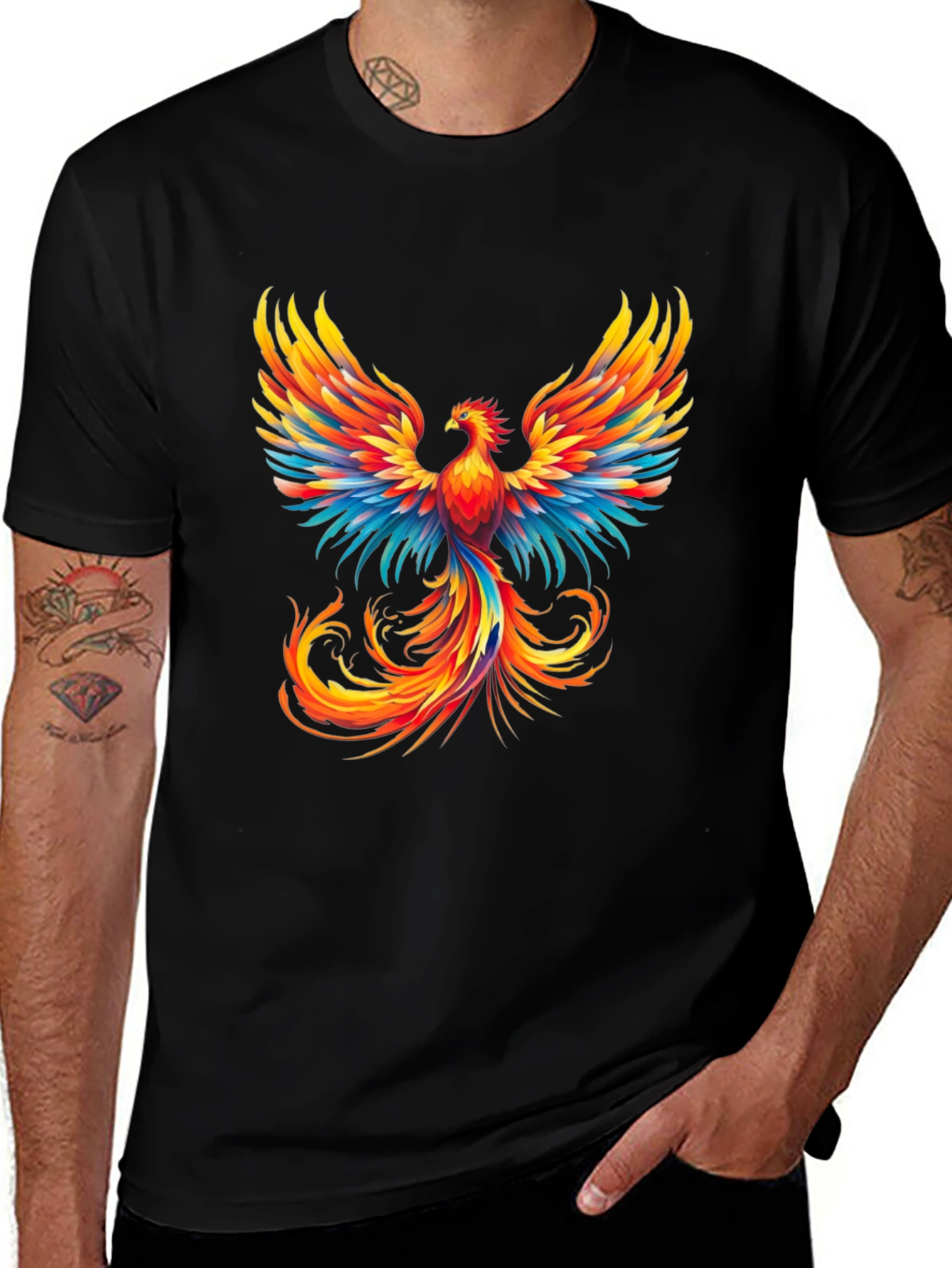 Phoenix Graphic Tee - Bold Firebird Design