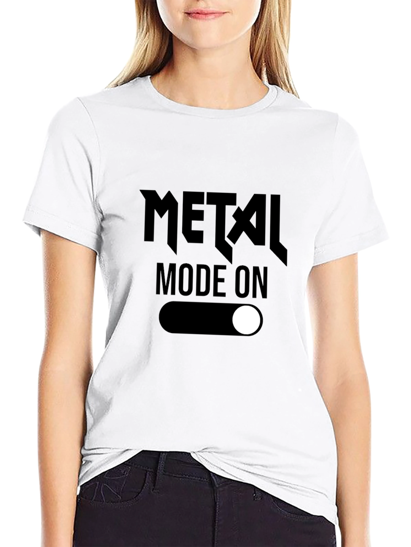 Metal Mode On Graphic Tee - Rock Music Shirt