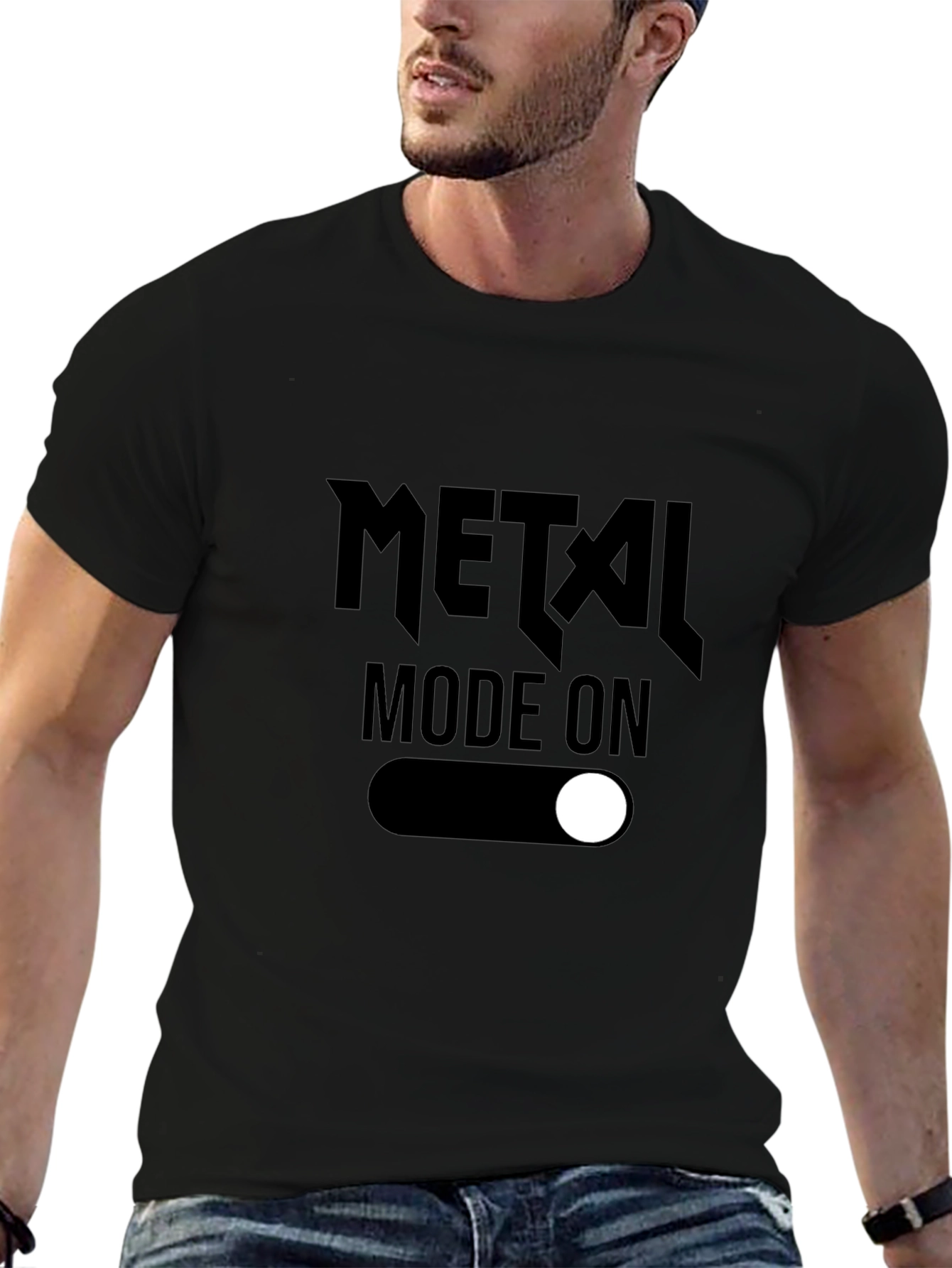 Metal Mode On Graphic Tee - Rock Music Shirt