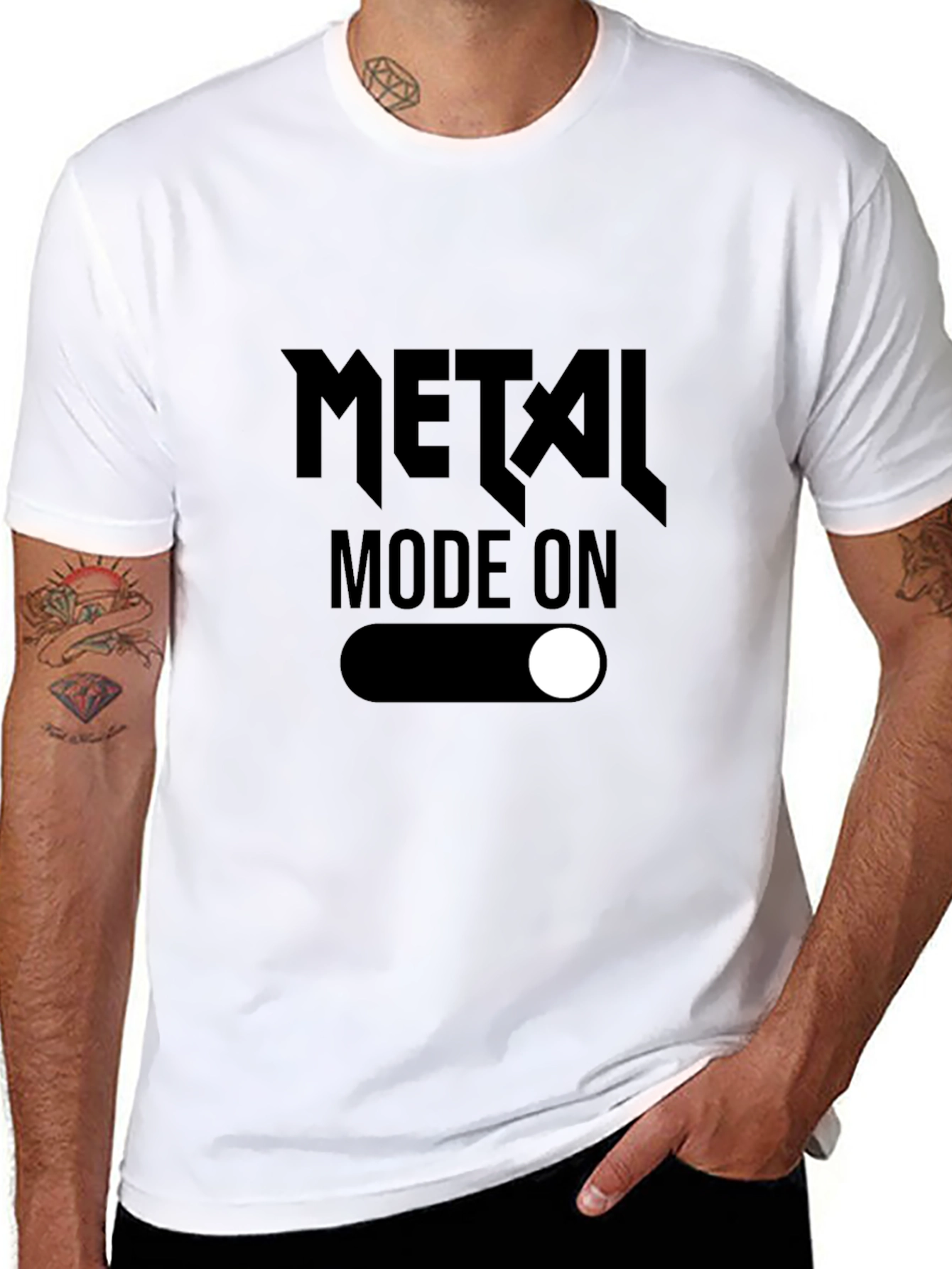 Metal Mode On Graphic Tee - Rock Music Shirt