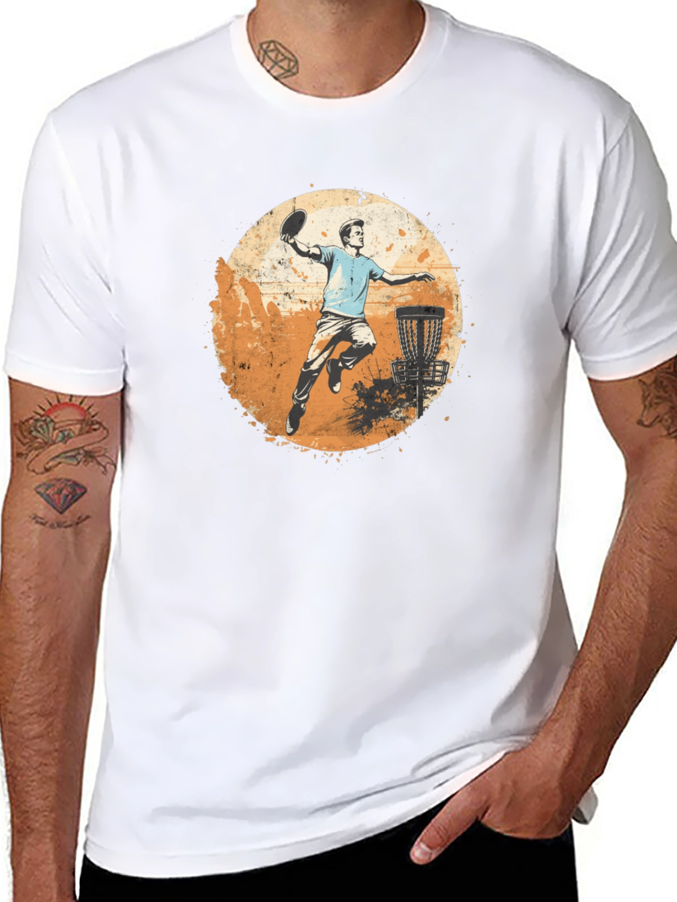 Disc Golf Throw T-Shirt - Black Graphic Tee