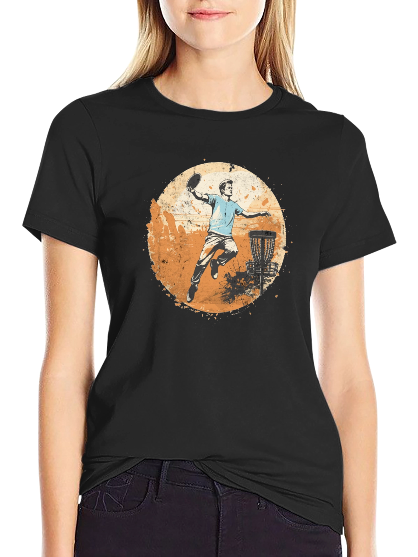 Disc Golf Throw T-Shirt - Black Graphic Tee