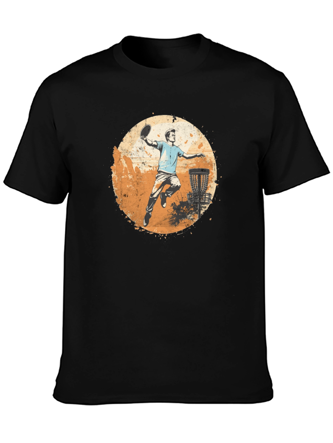 Disc Golf Throw T-Shirt - Black Graphic Tee