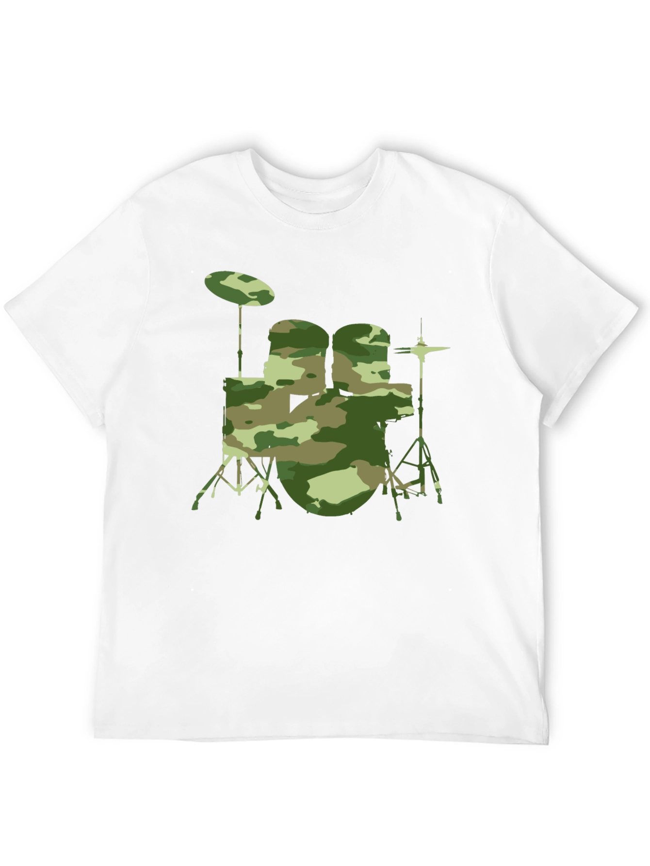 Camouflage Drum Set Graphic Tee