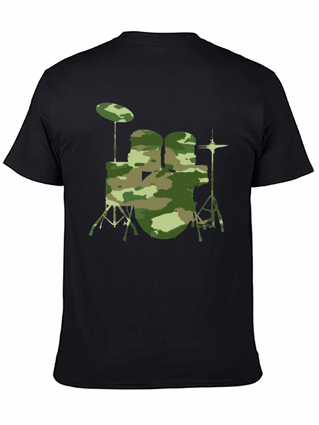 Camouflage Drum Set Graphic Tee
