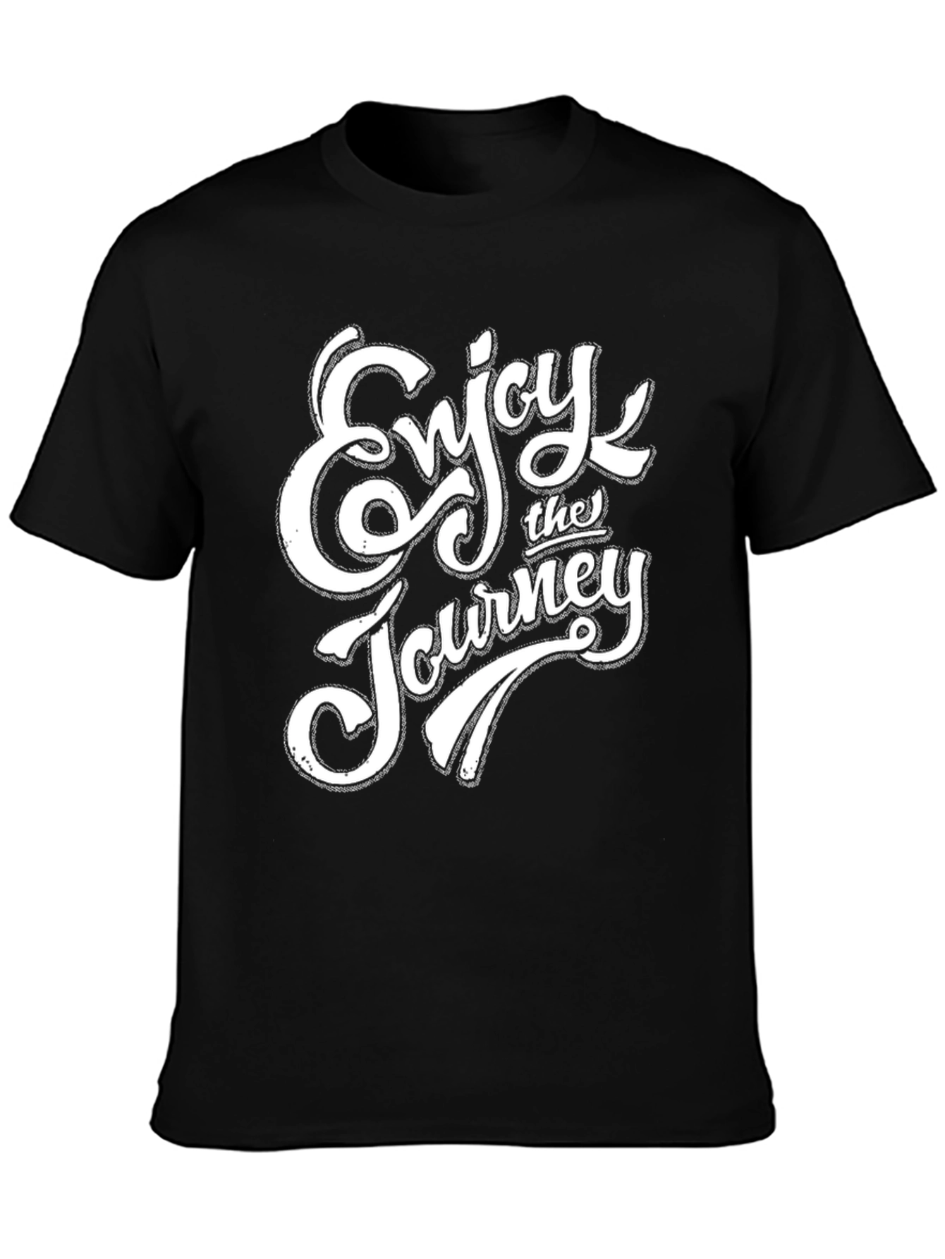 Enjoy the Journey Graphic Tee - Black Cotton Blend