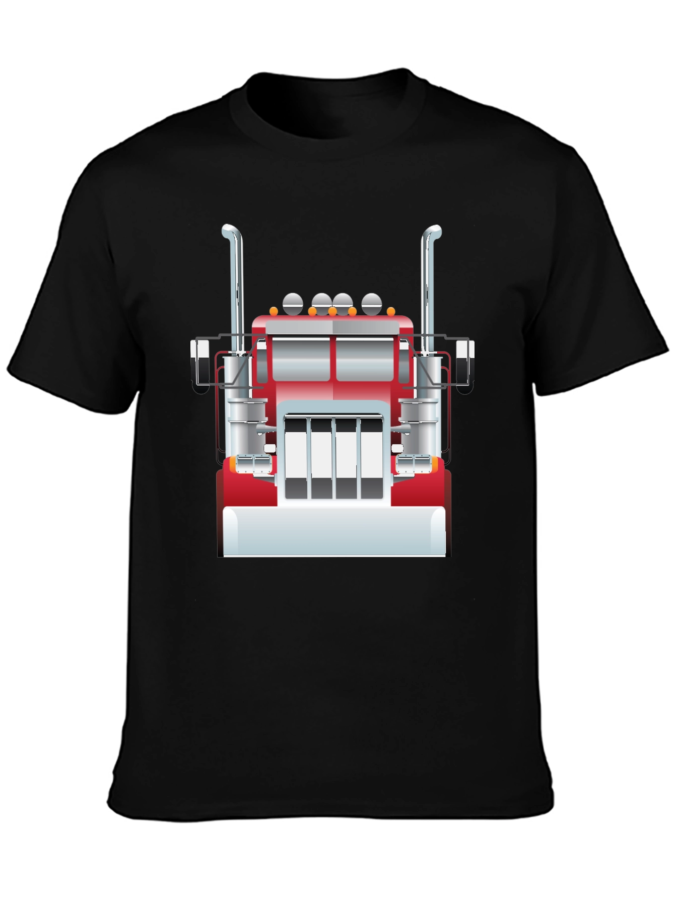 Truck Graphic Tee - Black Cotton Blend