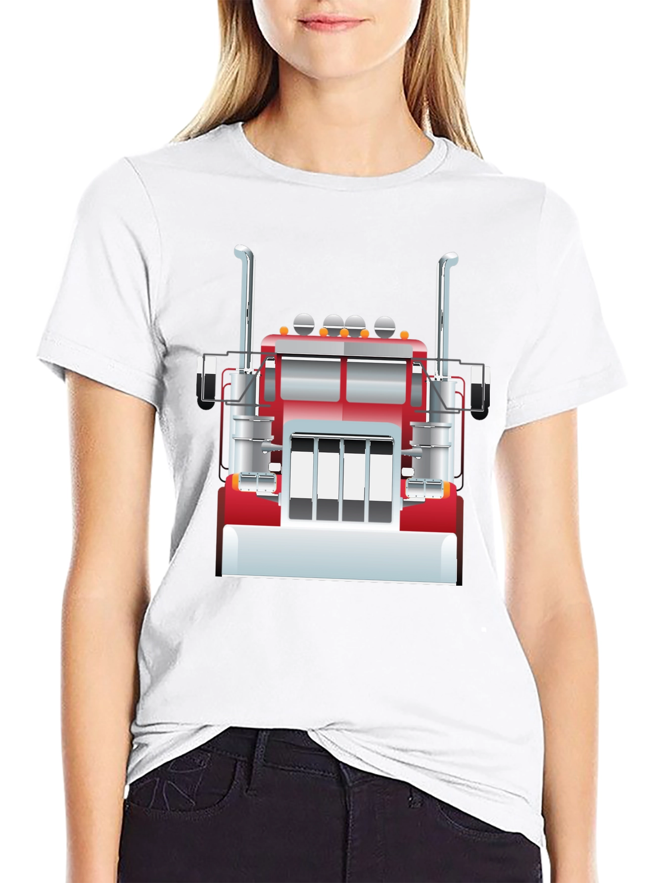Truck Graphic Tee - Black Cotton Blend