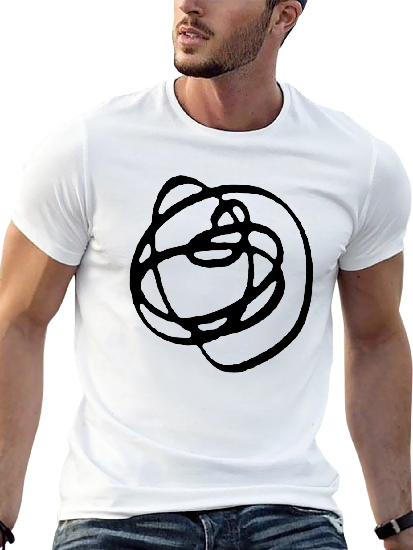 Abstract Graphic Black T-Shirt - Modern Art Tee