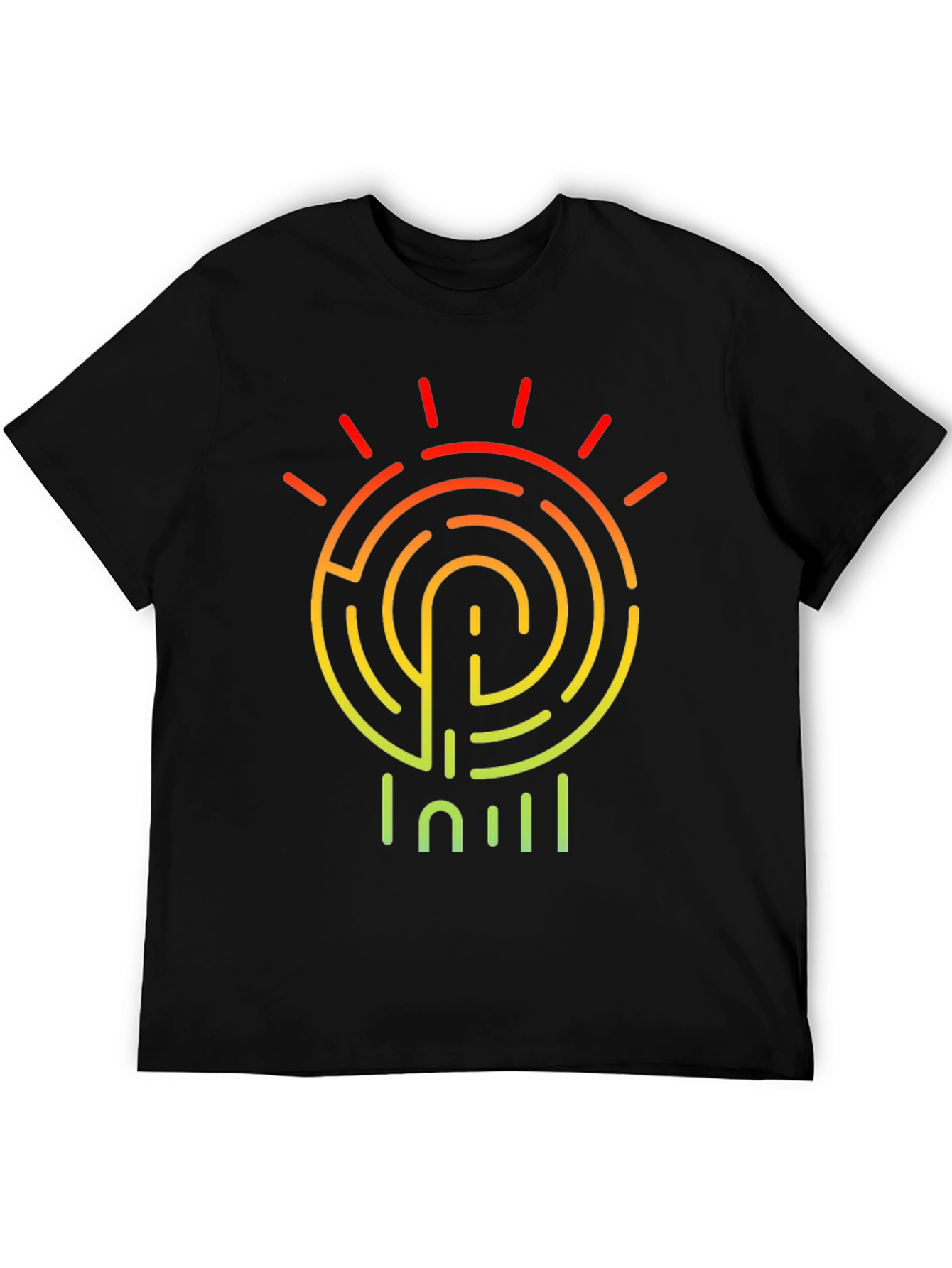 Maze Sun T-Shirt - Gradient Graphic Tee