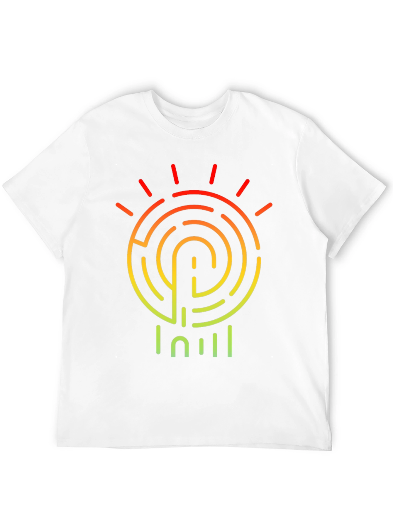 Maze Sun T-Shirt - Gradient Graphic Tee
