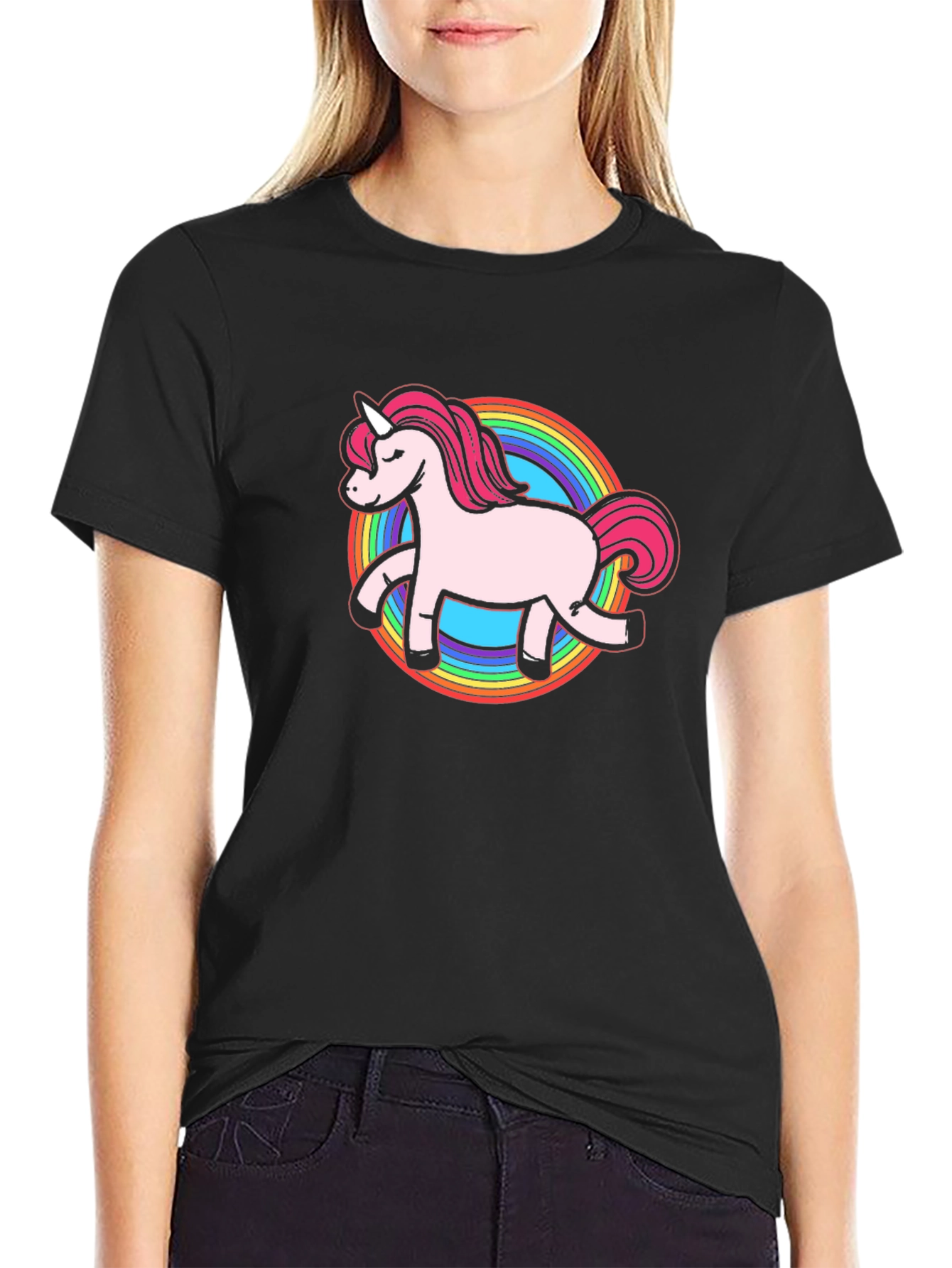 Unicorn Rainbow Graphic T-Shirt