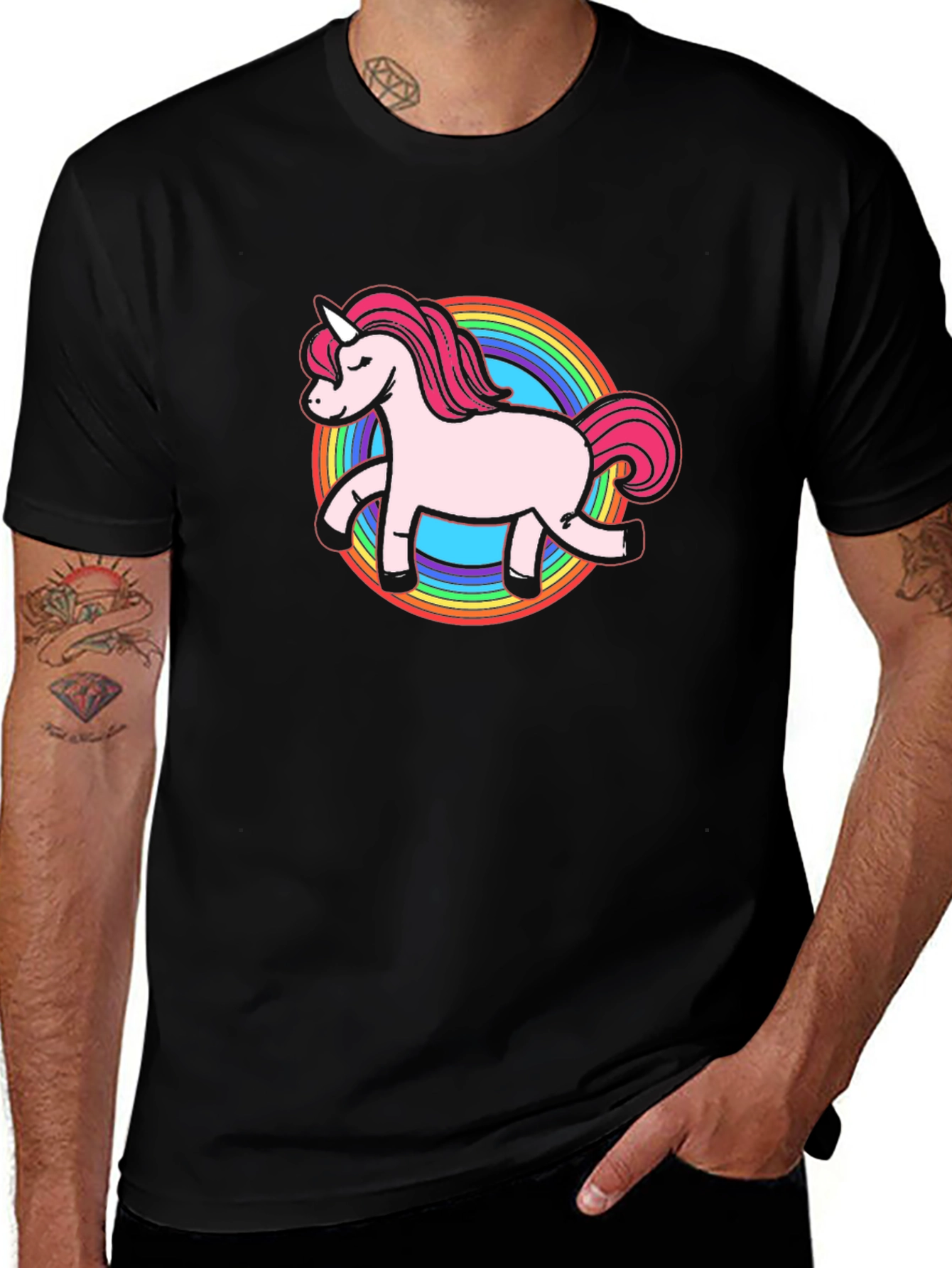 Unicorn Rainbow Graphic T-Shirt