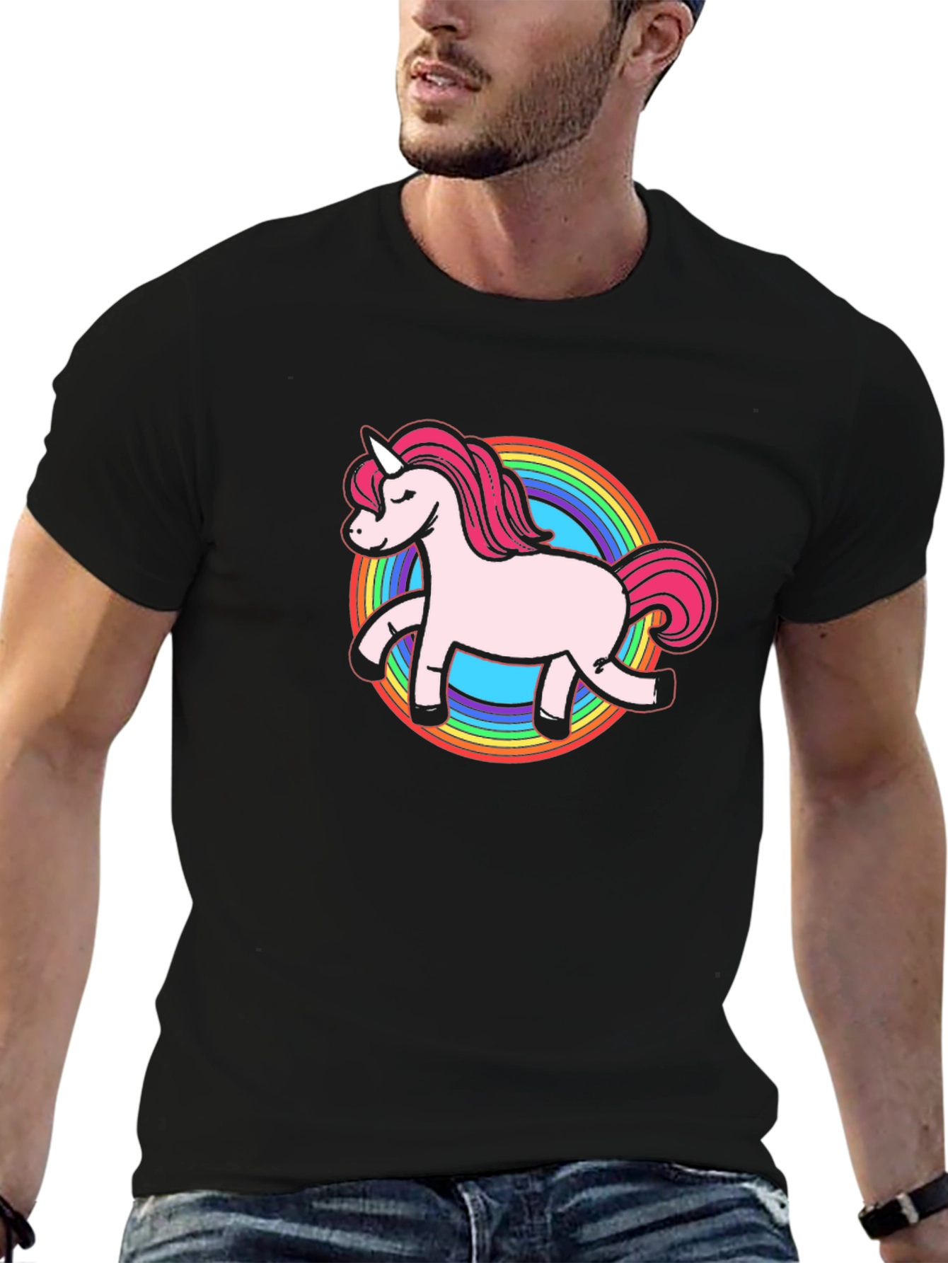 Unicorn Rainbow Graphic T-Shirt